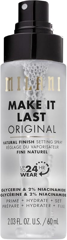 Setting Spray + Primer, Make It Last Original Natural Finish | 3-In-1 Prime + Hydrate + Set. Up To 24 Hour Wear. Nourishing And Long-Wearing With A Natural Finish. Cruelty-Free