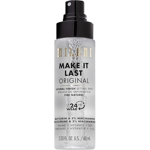 Milani Setting Spray + Primer, Make It Last Original - Natural Finish with Niacinamide for Hydration, Setting Spray for Makeup and Face Primer, 3-in-1 Prime + Hydrate + Set, 2.03 Fl. Oz
