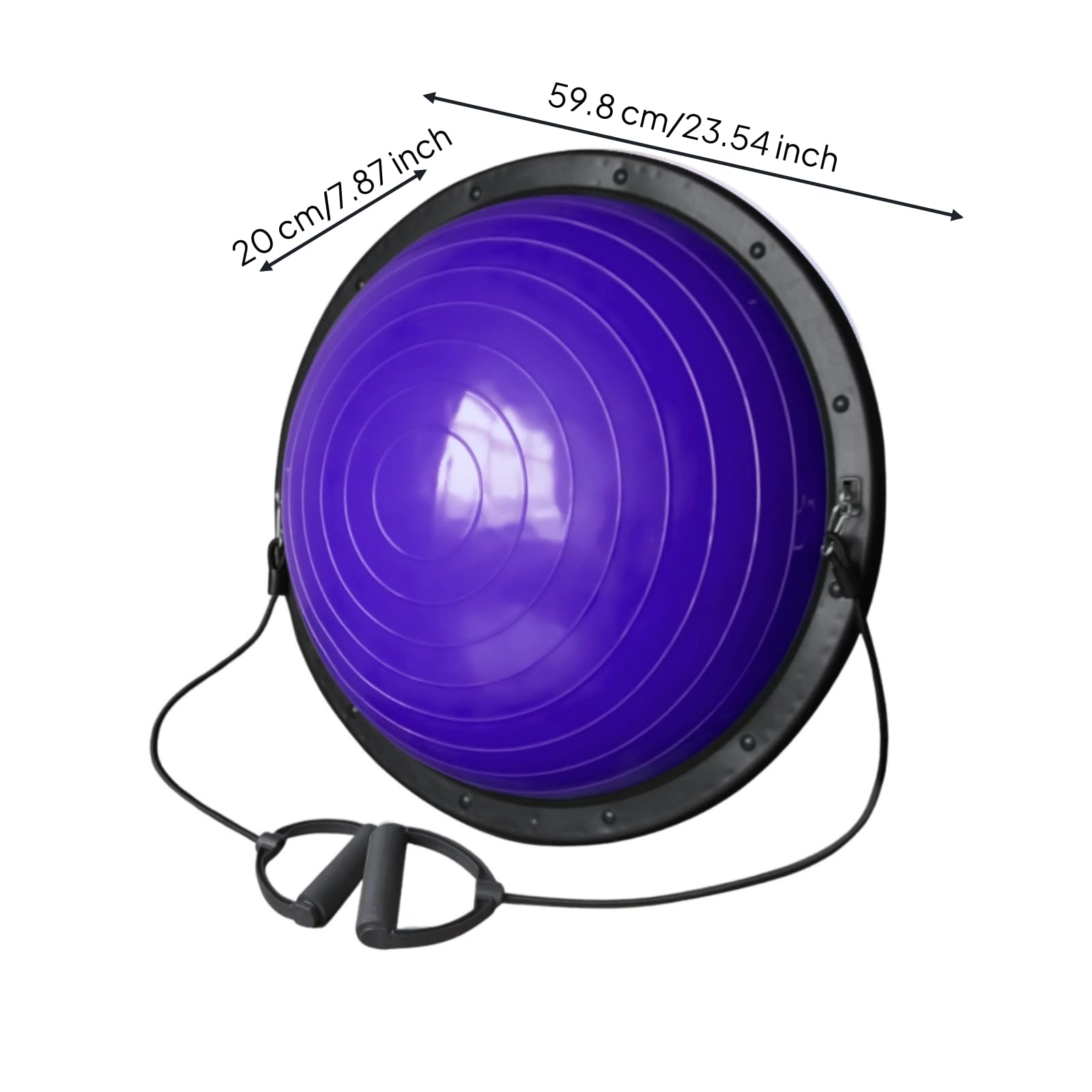 Gralara Semisfera di Equilibrio con Fasce di Resistenza Lucido Semisfera Equilibrio con Elastici Durevole Attrezzo da Allenamento per Sportivi