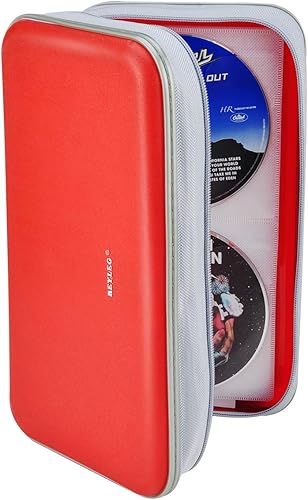 Miniatura 14 de Cartera para CD y DVD, capacidad de 96 pulgadas, resistente, resistente, almacenamiento de DVD, carcasa dura, soporte para disco de CD, funda de