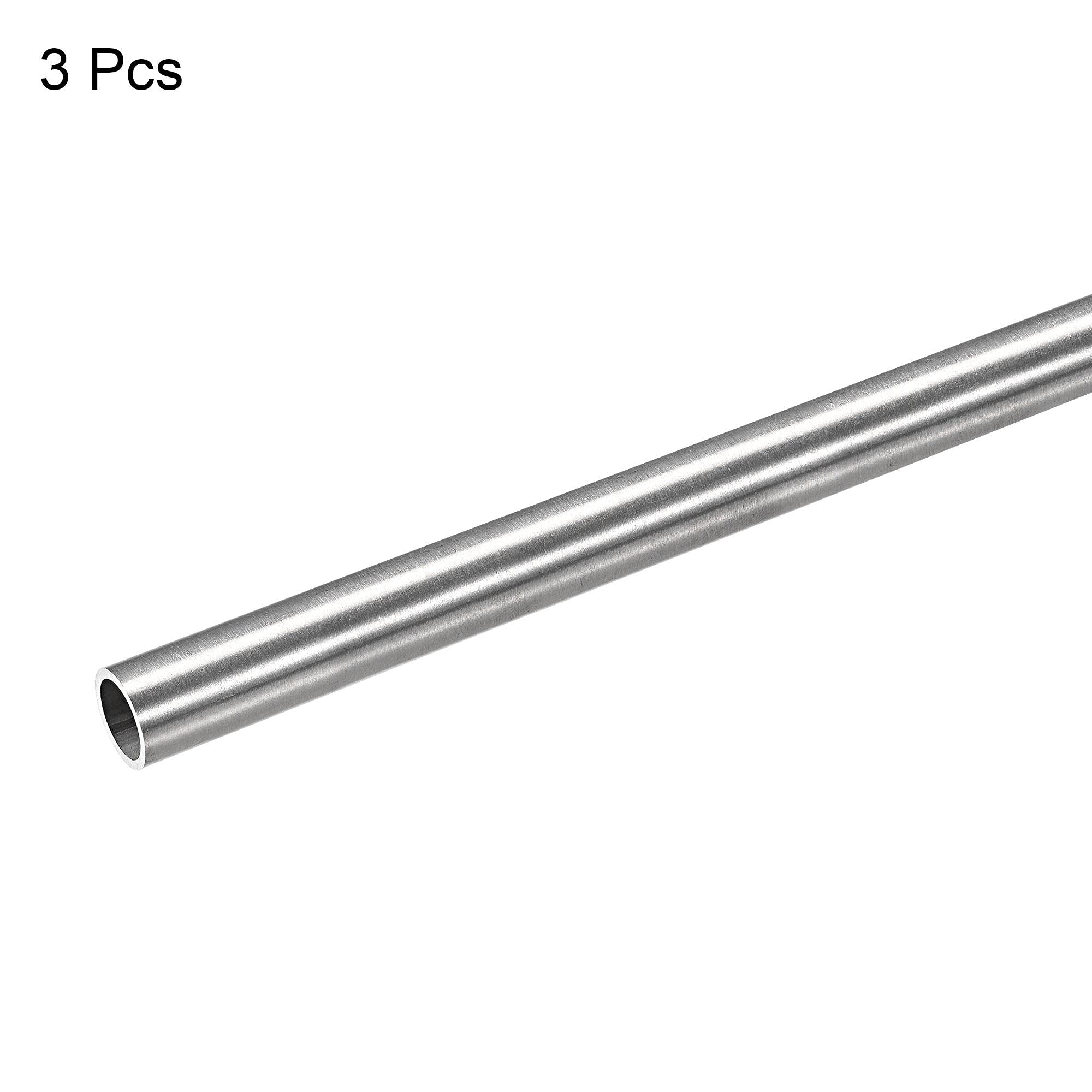 3 Tubes Acier Inox 304 Rond 16mm OD 0.5mm Épaisseur 250mm Longueur - Pièces Précision
