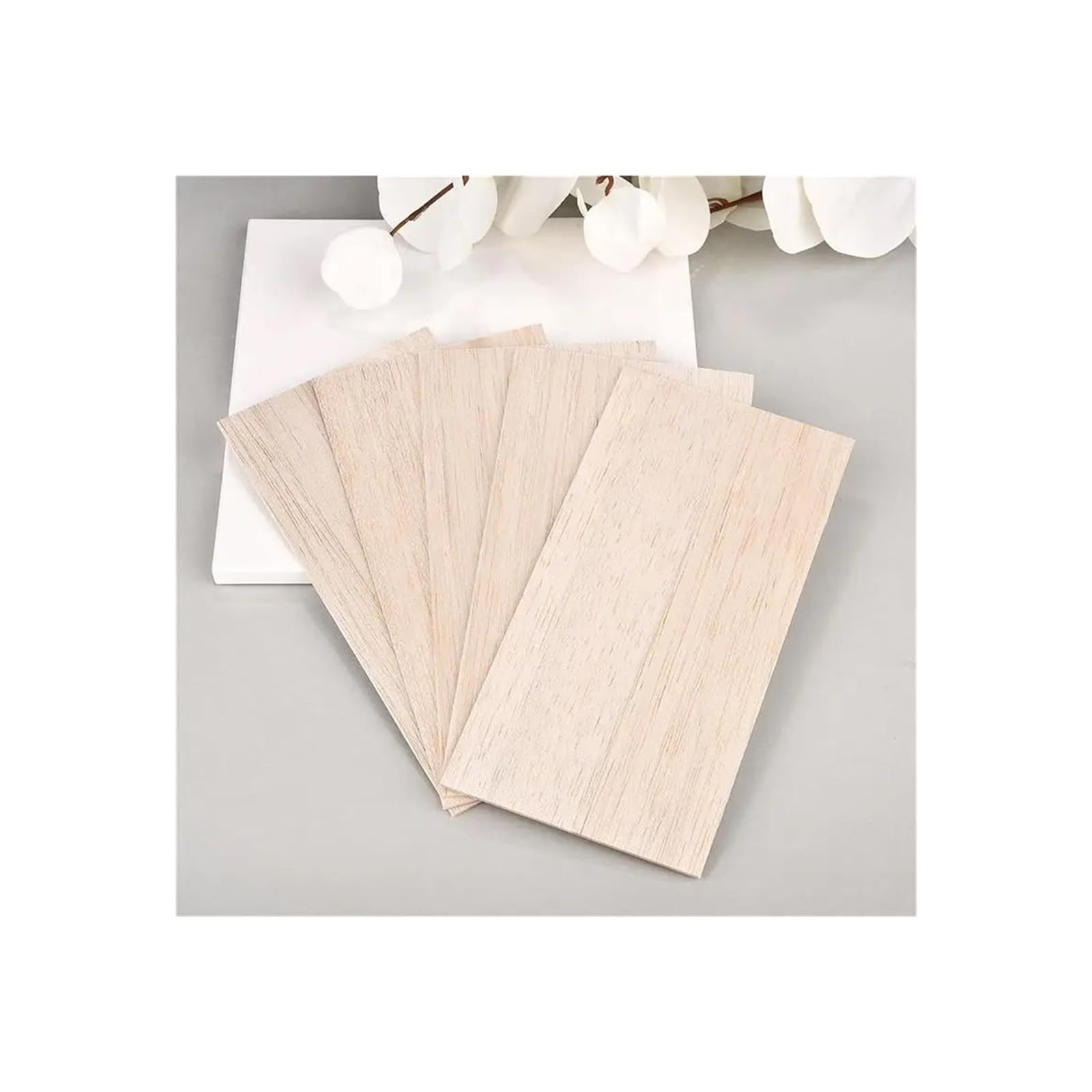 MMLFX Lightweight Craft Board Model Toys Building Carving Handicraft 10/20/30pcs Educational DIY Accessories Balsa Wood Chips (Color : 100X300mm-30PCS, Size : 3mm)