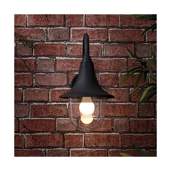 Modern IP44 Outdoor Black Fishermans Style Wall Light Lamp - Image 5
