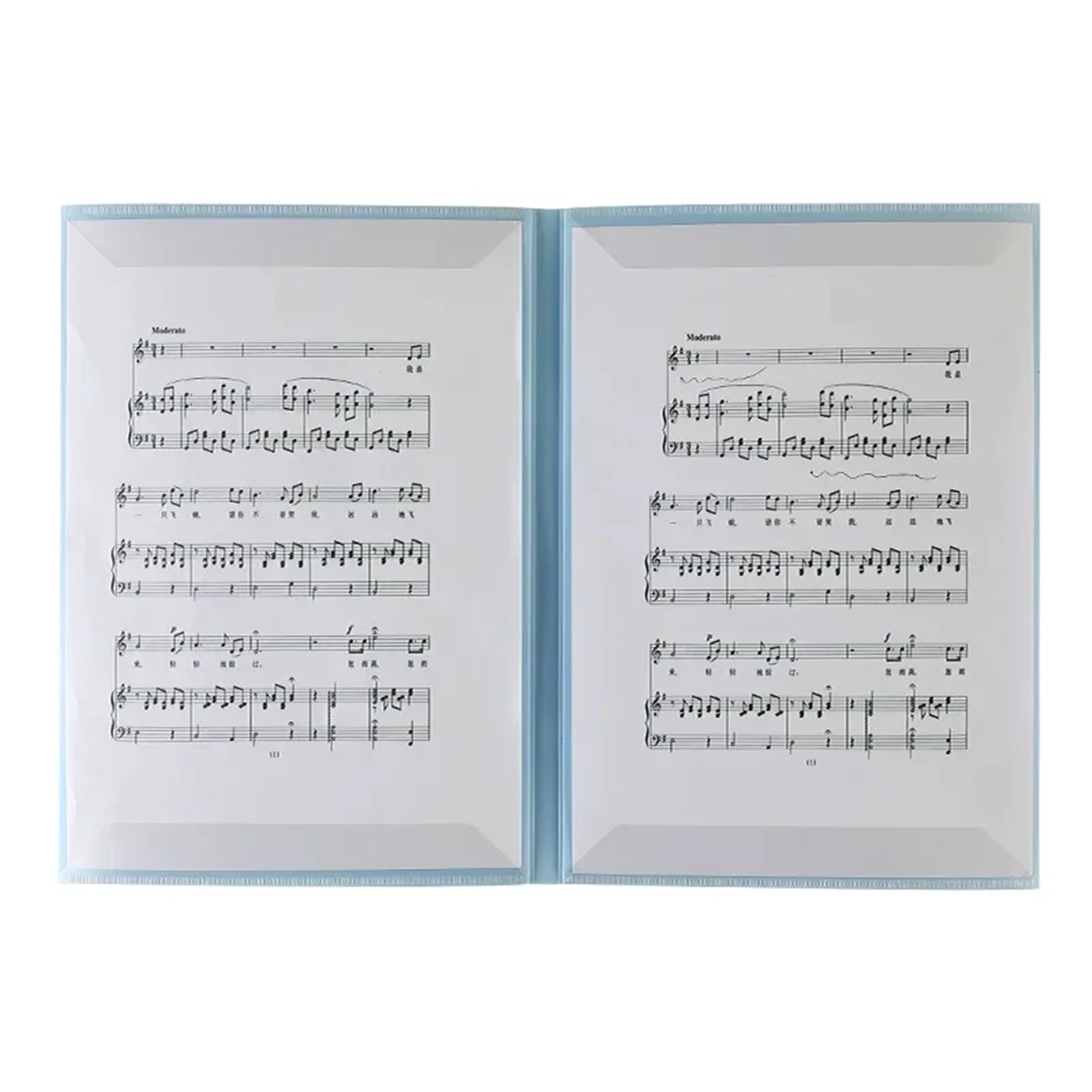 Musikzubehör, modifizierbar, faltbar und aufklappbar, Ausstellungs-Klavier-Partitur-Ordner, Musik-A4-Score-Manager-Buch-Ordner Für Notenblätter(Black)