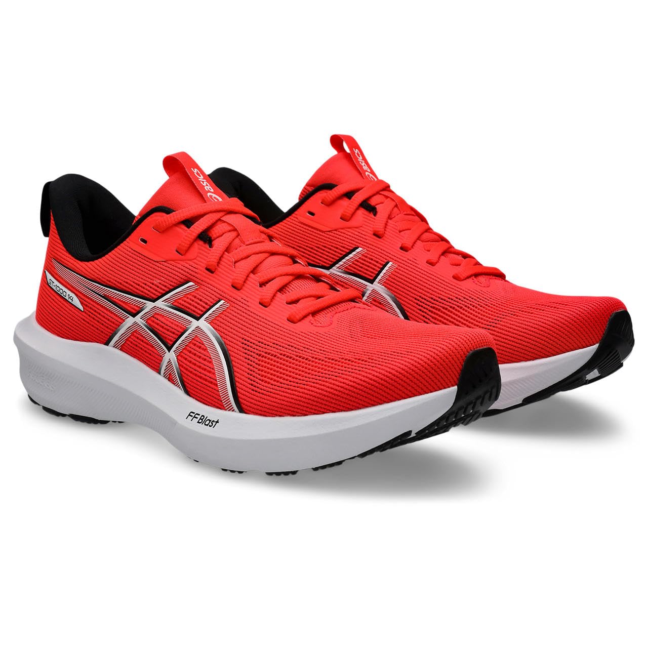Asics Para Hombre. 1011C077 Zapatillas GT-1000 14 Rojo (45), Plano, Cordones, Casual, Deportivo, Running, Multideporte-image