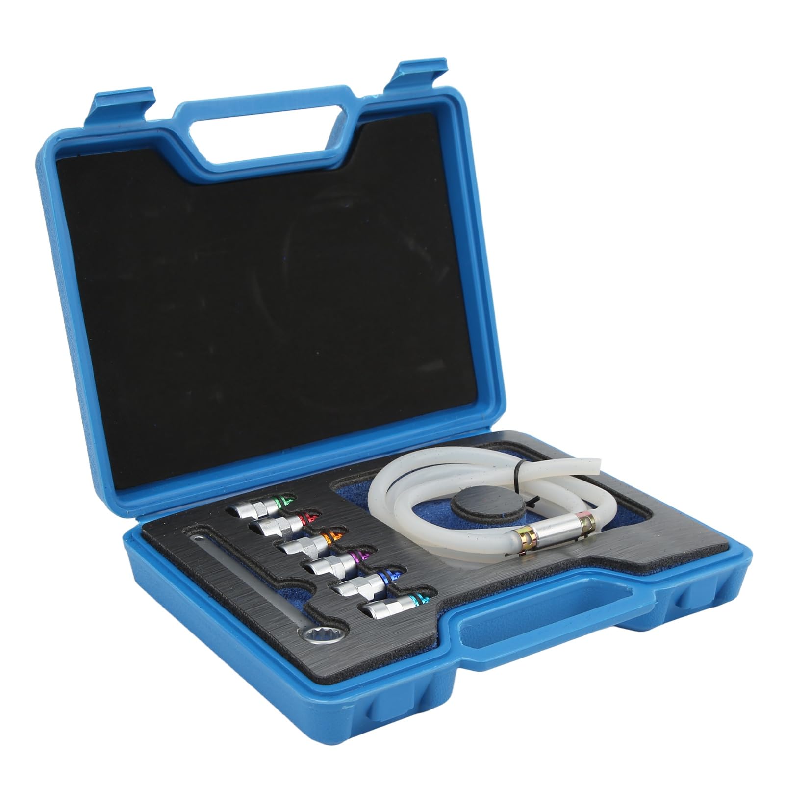 Haofy Kit de Llave de Purga de Frenos, Herramientas de Purga del de Frenos, 6 Adaptadores de 7 Mm a 12 Mm, Mantenimiento Rápido del Líquido de para Automóviles, SUV, Motocicletas, Kit de Llave de