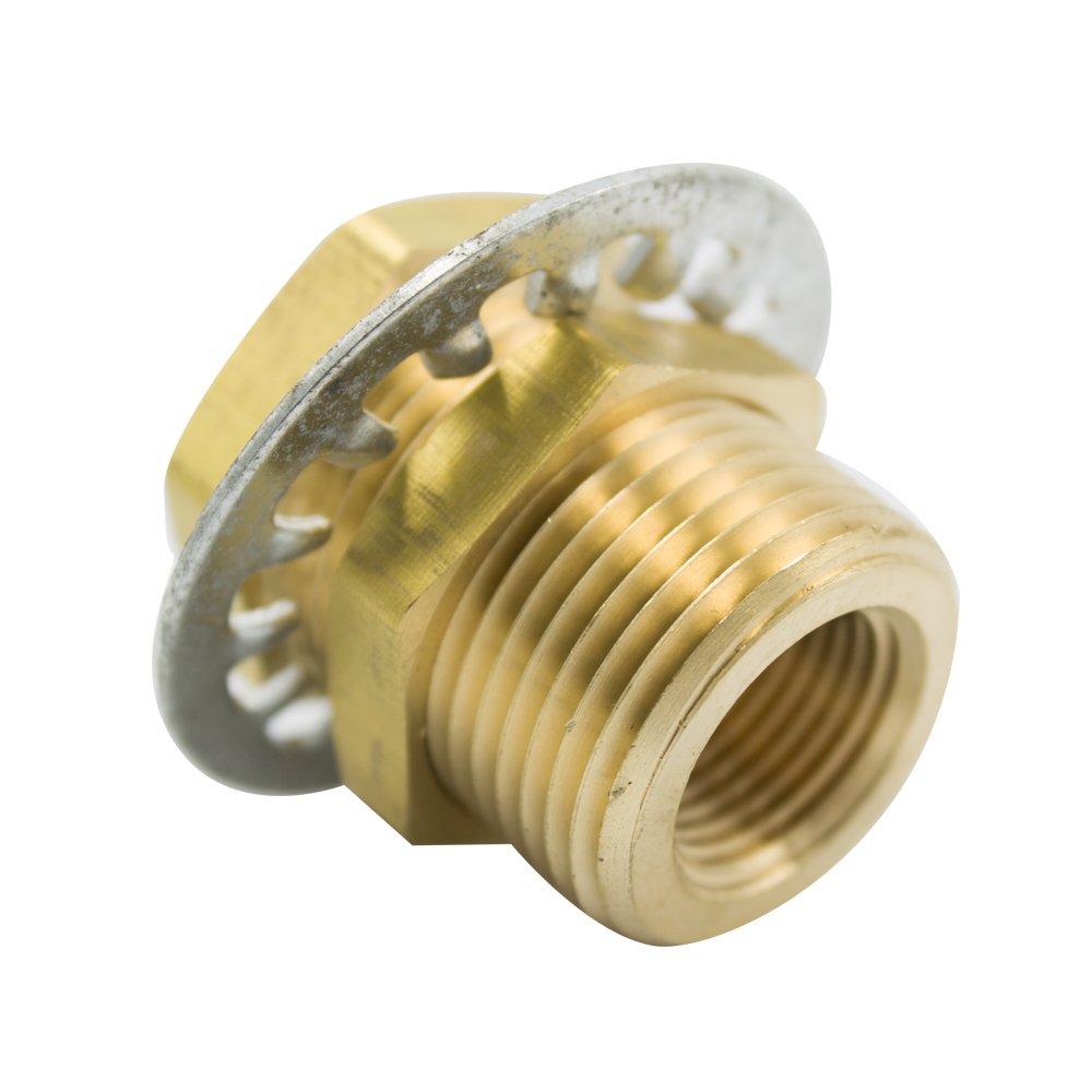 Vis Brass Pipe Fitting, Bulkhead Coupling, Anchor Coupler, 1/4" NPT Female, 1-1/2" Length (Pack of 20)