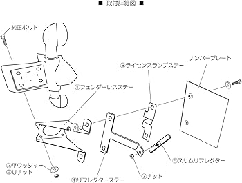 専用出品ページ2 Amazon | デイトナ(Daytona) バイク用 LED フェンダーレス キット