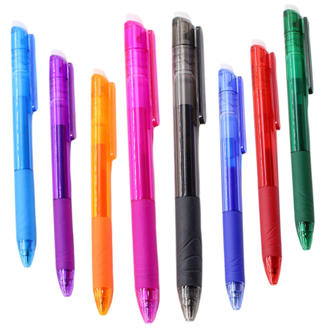 32 Pezzi Penne Cancellabili Colori per Ufficio e Scuola Penne Scrittura Lisce e Riutilizzabili per Studenti Confezione Scatola PVC