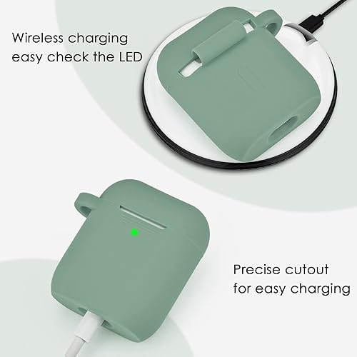 Miniatura 10 de Filoto - Funda para Airpods y Airpod para Apple Airpods 2 y 1 funda de carga bonitas cápsulas de aire accesorios de silicona llavero pompón correa