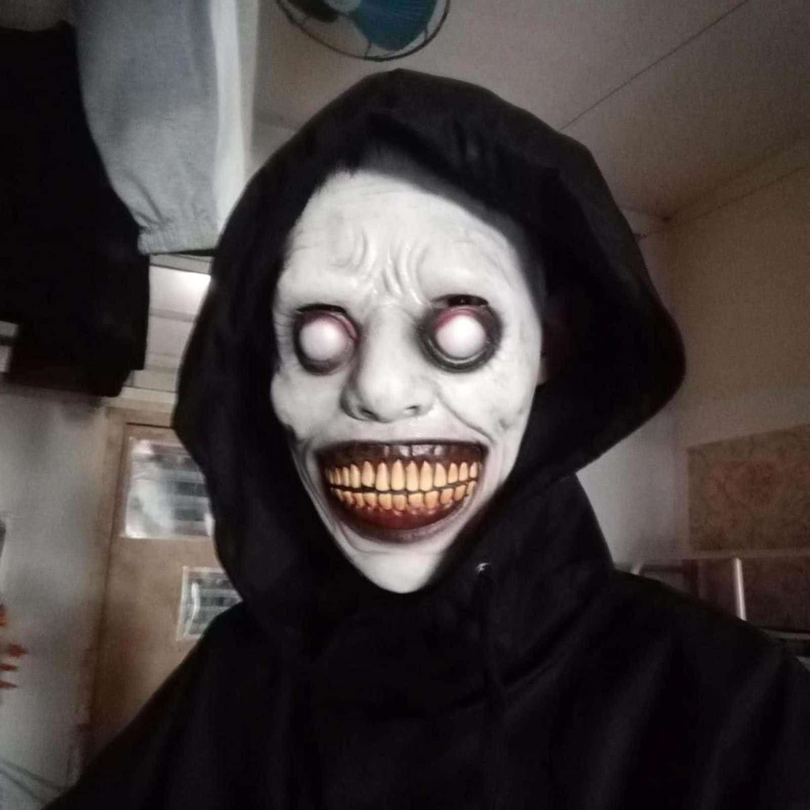 Horror Halloween Mask, Scary Mask Masquerade Halloween Mask, Smiling Demon Scary Clown Cosplay Halloween Demon Carnival - Image 3