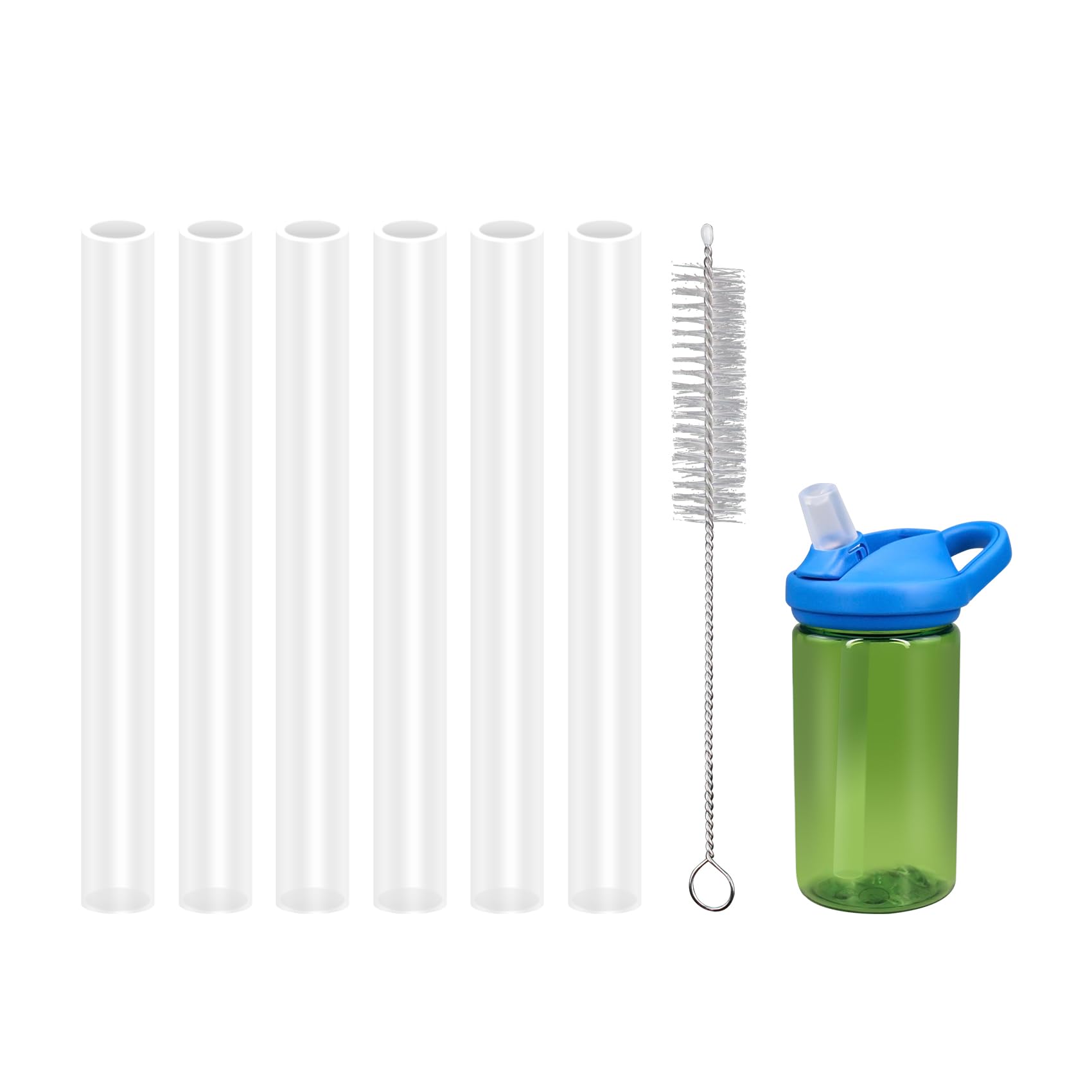 Replacement Straws Compatible with CamelBak Eddy+ 14oz Water Bottle (Pack of 6)
