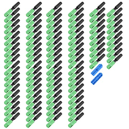 Garosa Connettore Rapido Fibra Ottica SC/APC, 100 Pezzi, Adattatore per Cavo in Fibra Ottica, per Reti FTTH e Cablaggio LAN