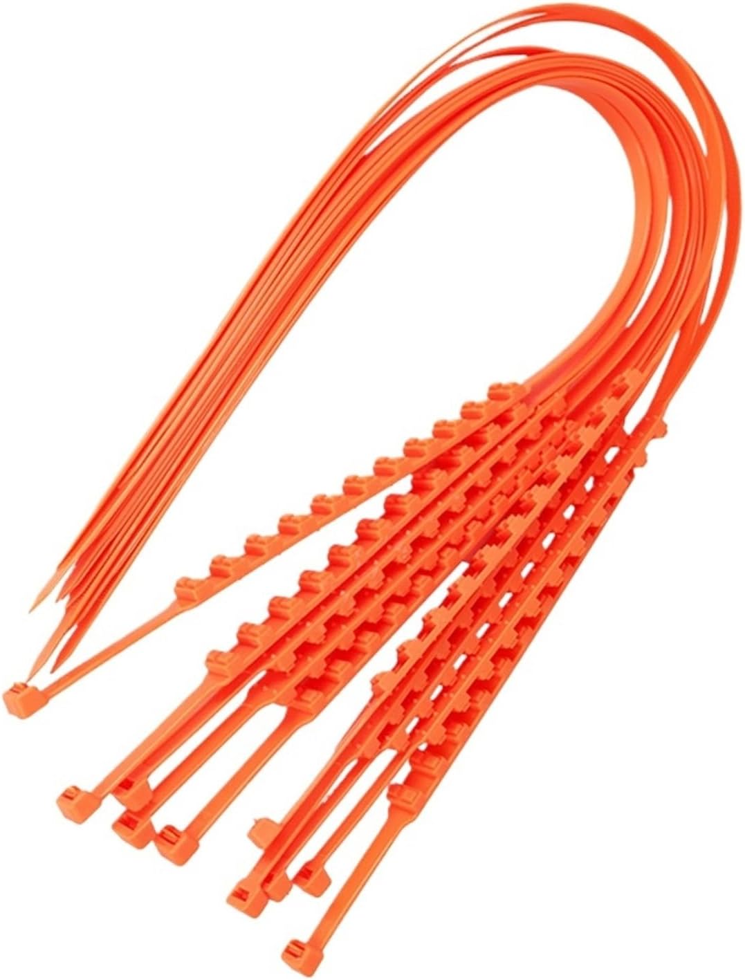 10Pcs Winter Snow Anti-Skid Tyre Cable Ties Anti-Slip Auto Outdoor Snow Tire Anti Skid Chain Car Winter Tyres Wheels Snow Chains(Single Tooth)