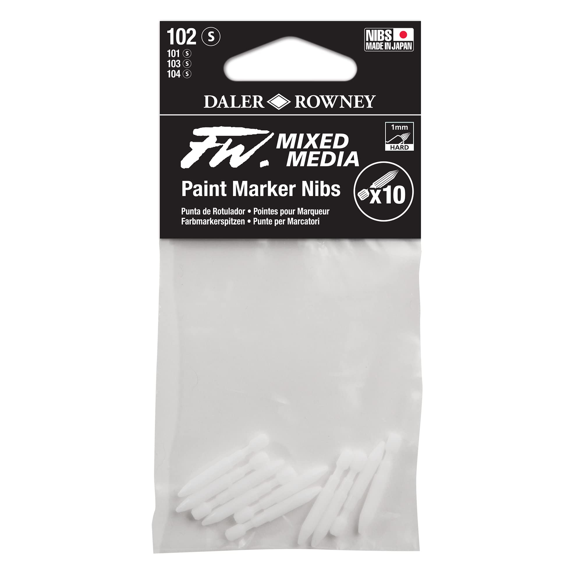Daler-Rowney FW Mixed Media Paint Marker Nibs Hard Point 1mm Pack Of 10