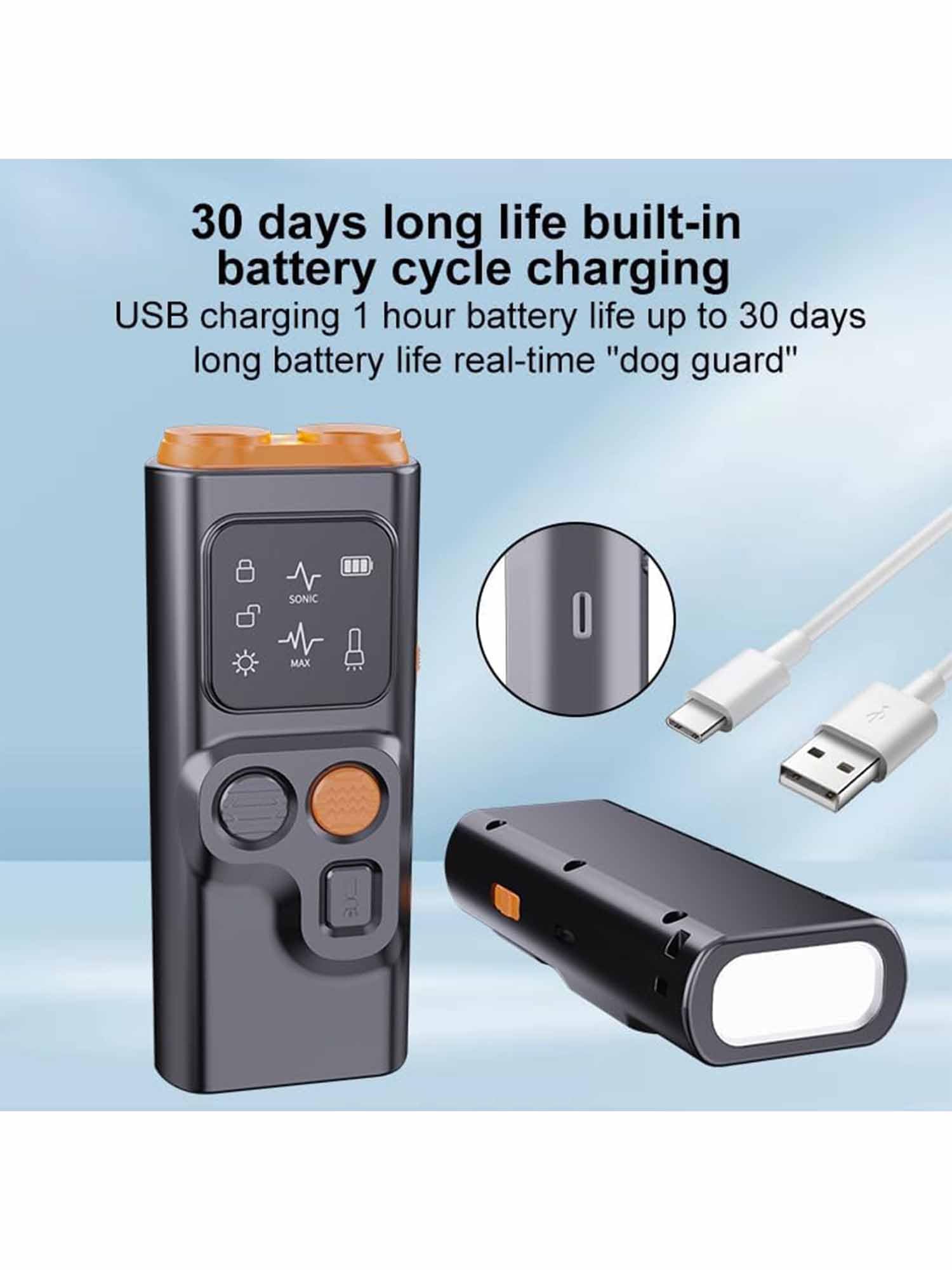 Bark Guard Anti Barking Device for Dogs, Ultraschall Anti Bell Gerät Hunde, 2024 Neu Hundebellen Abschreckung Gerät mit HD-Display und LED-Taschenlampe für Drinnen und Drauße (3PCS)