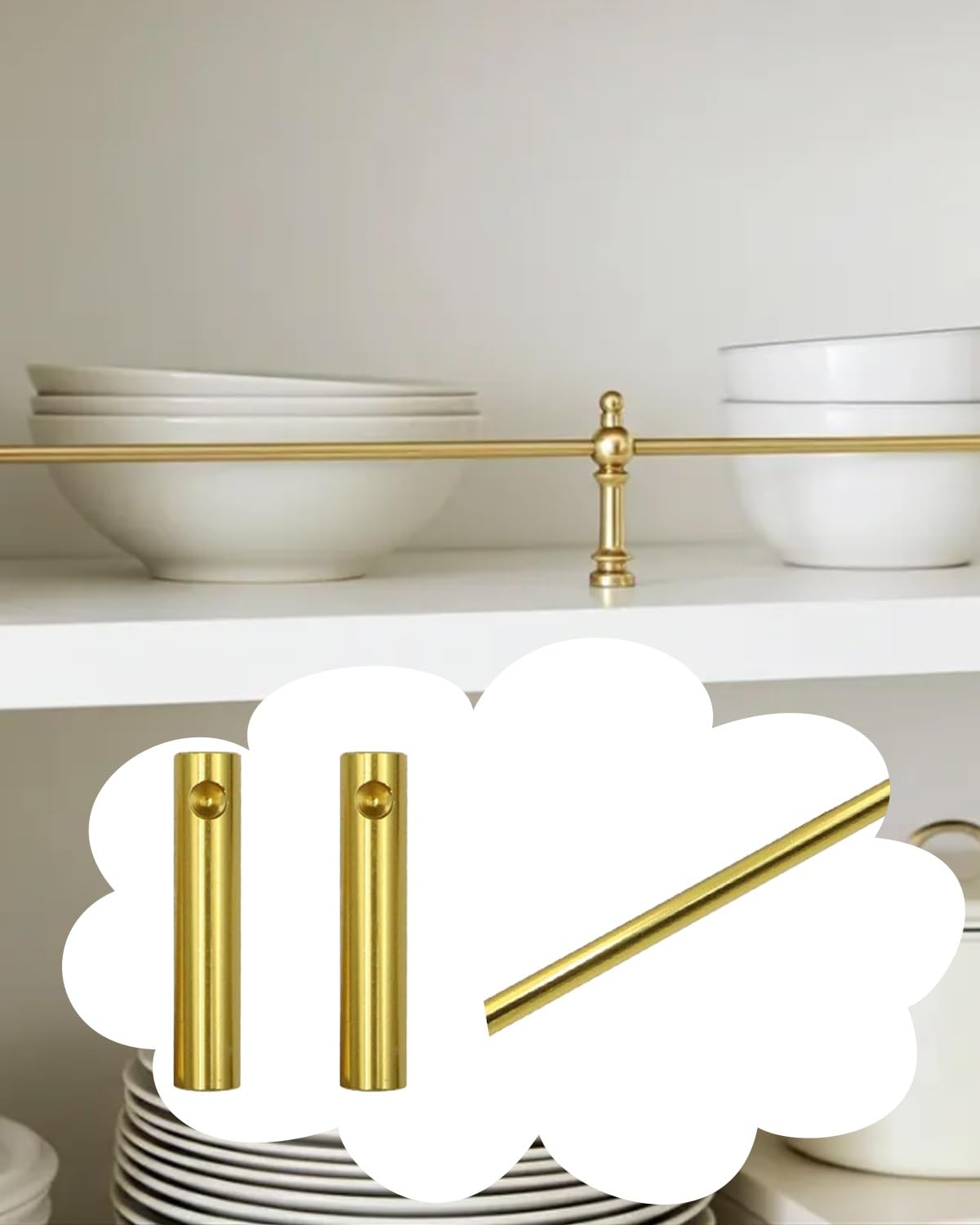 Rails d'étagère de cuisine contre les chutes d'objets avec garde-corps avant