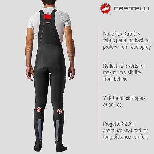Miniatura 3 de Castelli Ciclismo Sorpasso ROS Bibtight para ciclismo de carretera y grava I Ciclismo