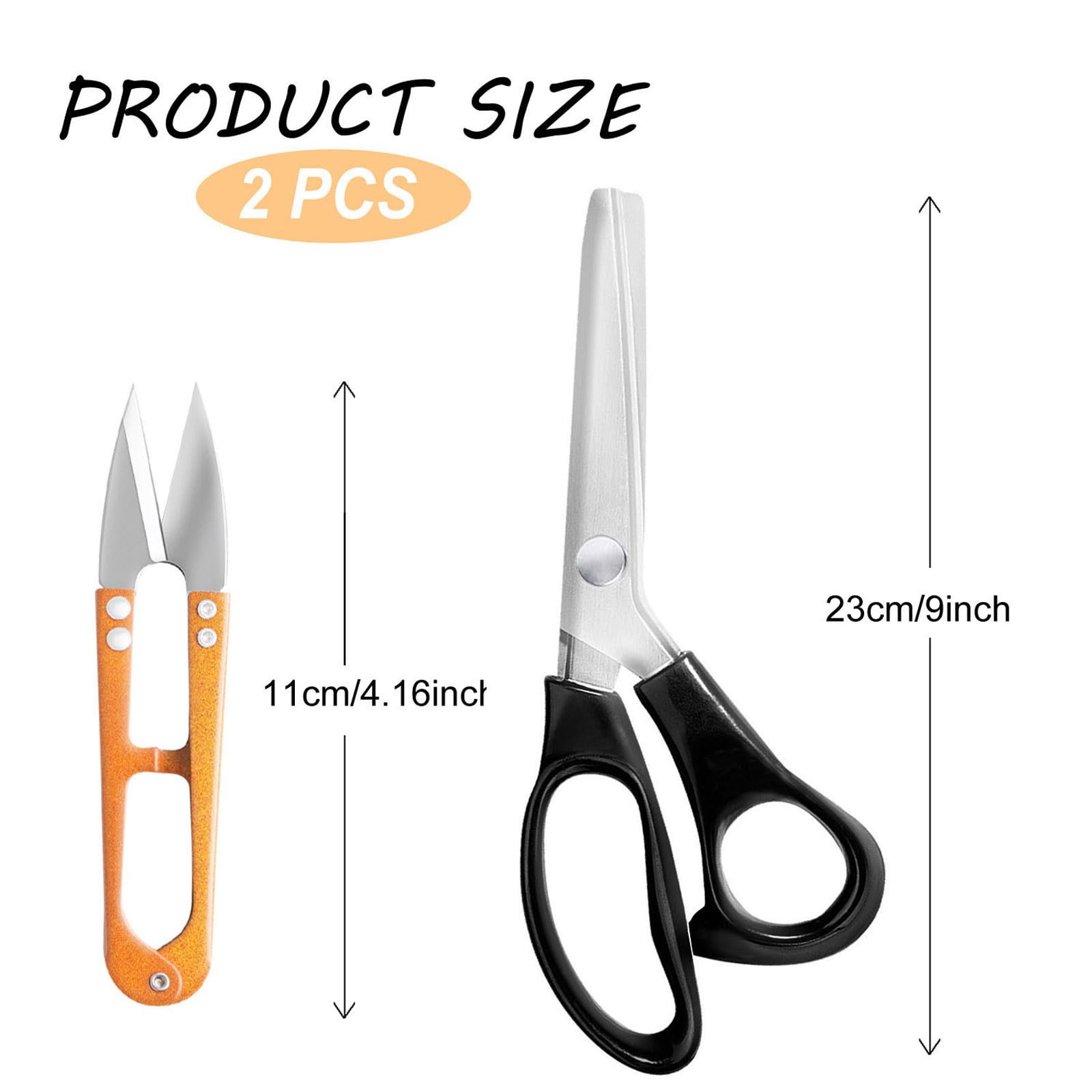 Shears Comfort Grips Crafts Zig Zag Cut Sewing Scissors, Professional Handheld Dressmaking, Pinking Shears, Zig Zag Craft Scissors Decorative Edge, Pinking Shears for Fabric Cutting