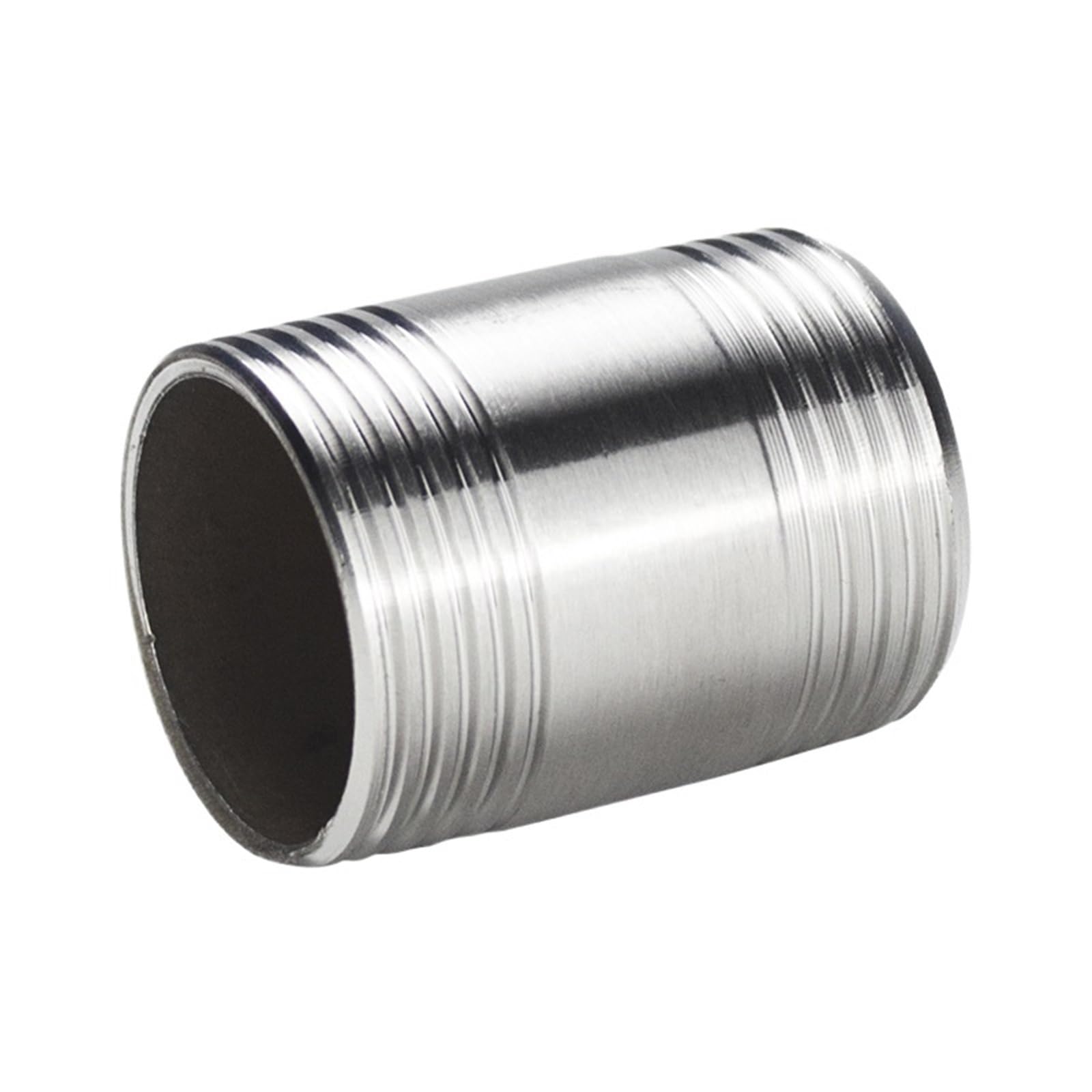 1/8" 1/4" 3/8" 1/2" 3/4" 1" BSPP Equal Male Thread 304 Stainless Steel Nipple Pipe Fitting Connector Coupler (2") Brass Hose
