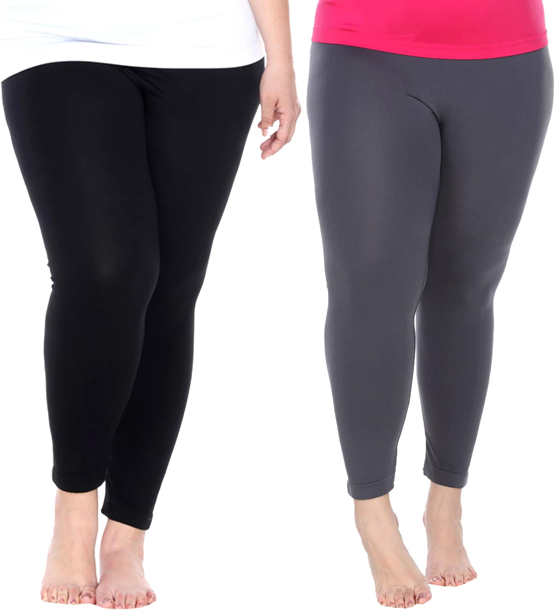 white markWomen's Plus Size Super Soft Capri Leggings
