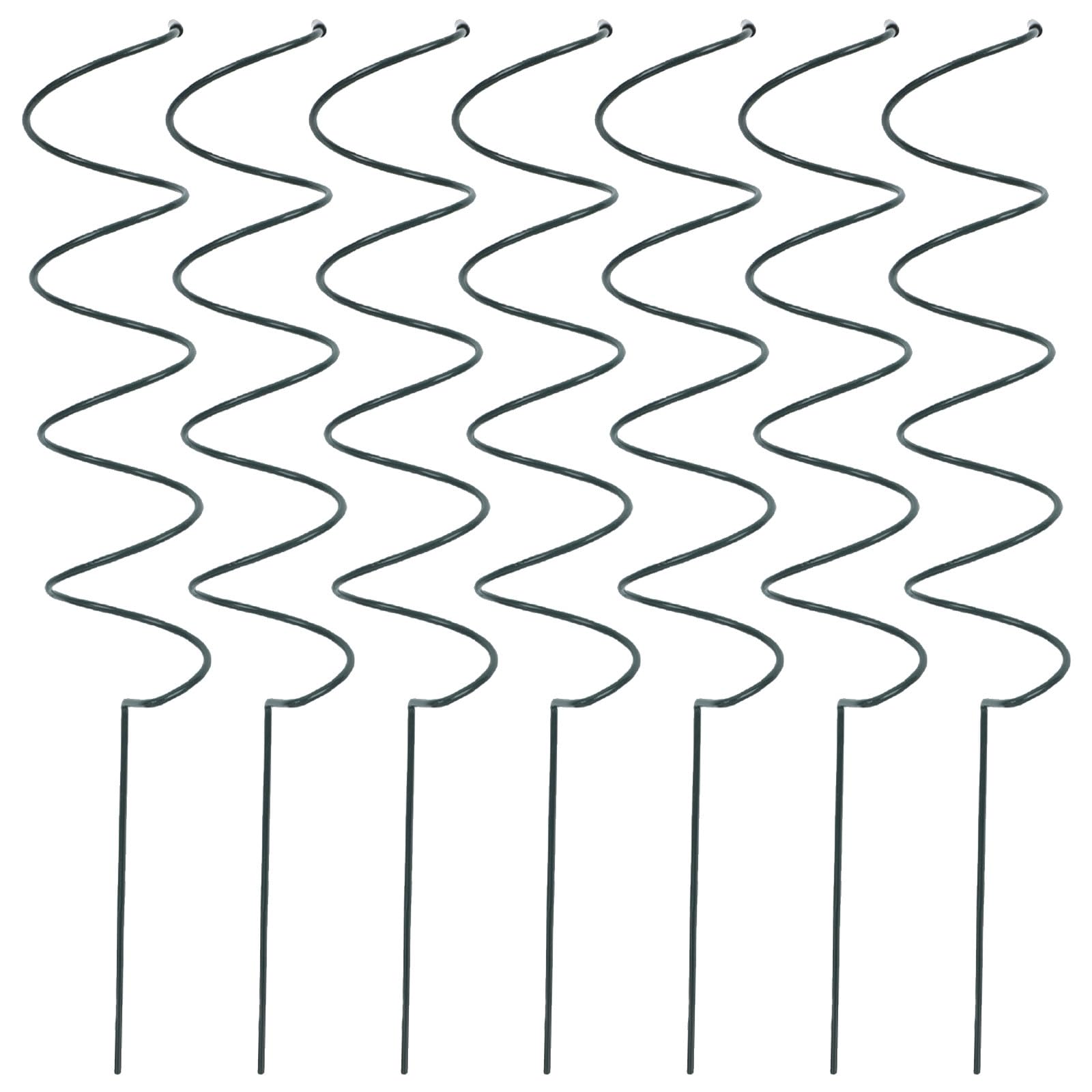 Lurrose 7 pezzi di tutori a spirale per pomodori: aste di supporto a spirale per piante da 40 cm/16" - Traliccio da giardino per piante rampicanti, fiori a stelo singolo, stabilizzazione della