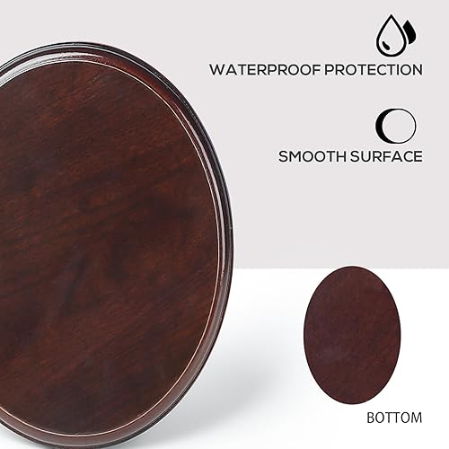 Miniatura 3 de Falling in Art Base ovalada de madera, base de estructura de fundición a mano, manualidades de bricolaje, exhibición de recuerdos, exposición de