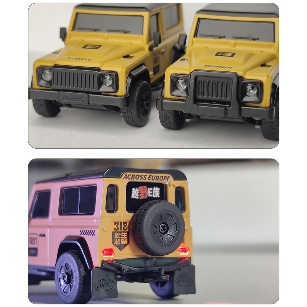 R01 1/64 samochód RC, mini pojazd wspinaczkowy 2,4 G, model RC samochód wspinaczkowy, RC Off-Road, RC Crawler Car RC Buggy, prezent urodzinowy dla dorosłych -RTR