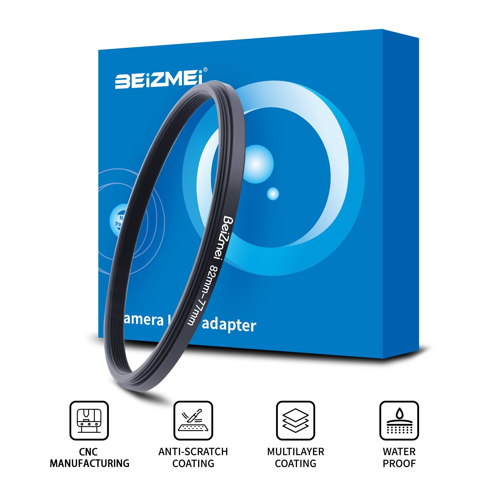 82mm a 77mm Anelli Adattatore Filtro Lente Compatibile con tutte 82mm le Obiettivo a 77mm UV ND CPL filtro,82mm lens to 77mm Filtro Ring