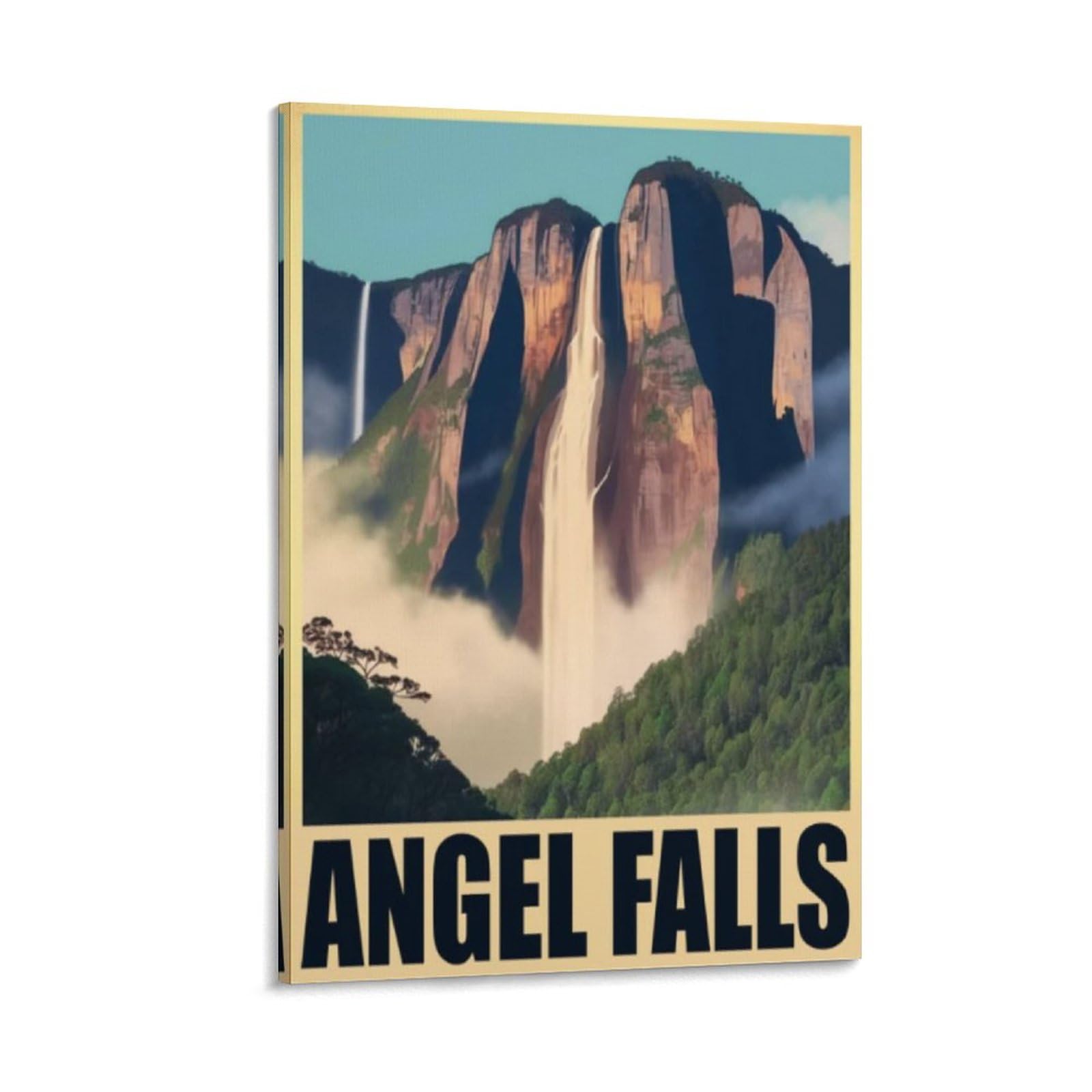 Angel Falls Vintage Travel Posters Landscape 08x12inch(20x30cm) Wall Art Picture Print Canvas Art Poster Modern Family Bedroom Decor Posters