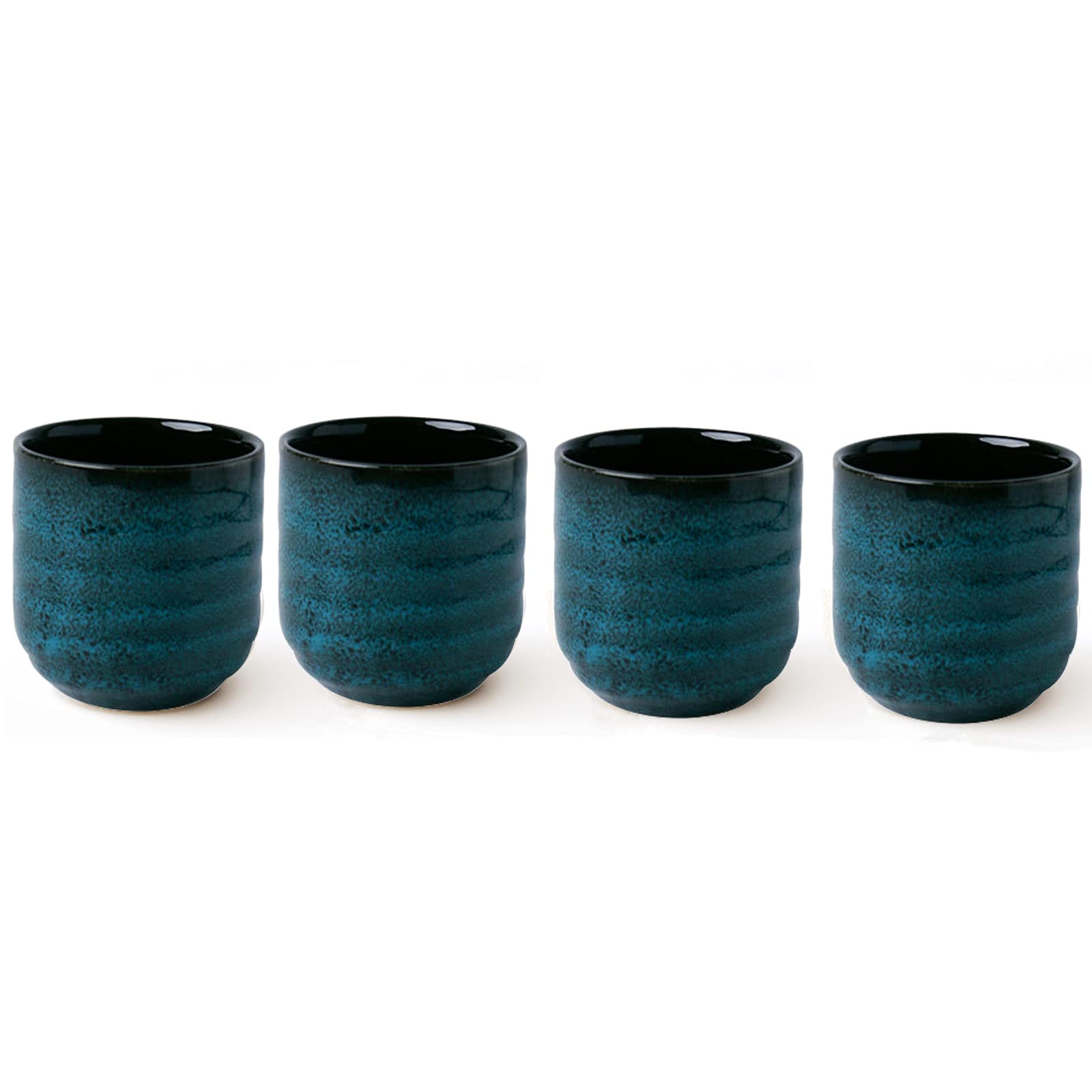 Lxuwbd Japanese Style Ceramic Tea Cup Tea Cup Coffee Cup Yerba Mate Set of 4 Ceramic Mugs (Green)