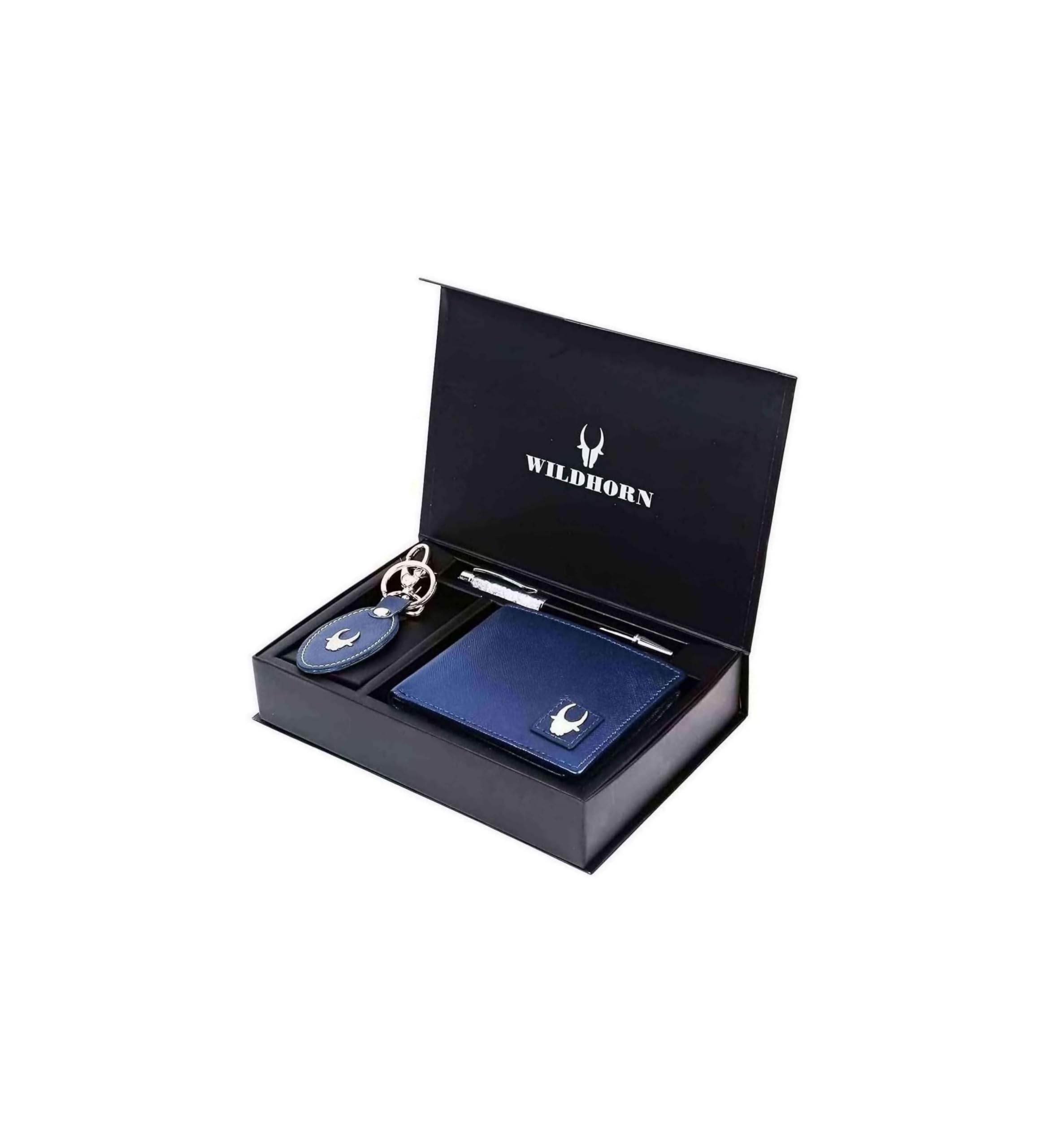 WildHorn Men’s Blue wallet Combo