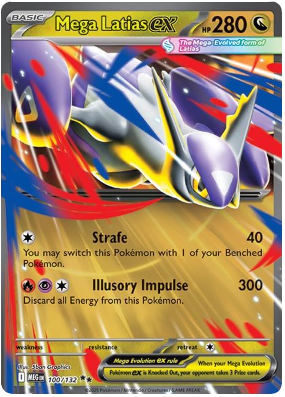 Mega Latias ex 100/132 Double Rare Pokemon Card | Mega Evolution Base Set | ME01 | Titan Authenticated