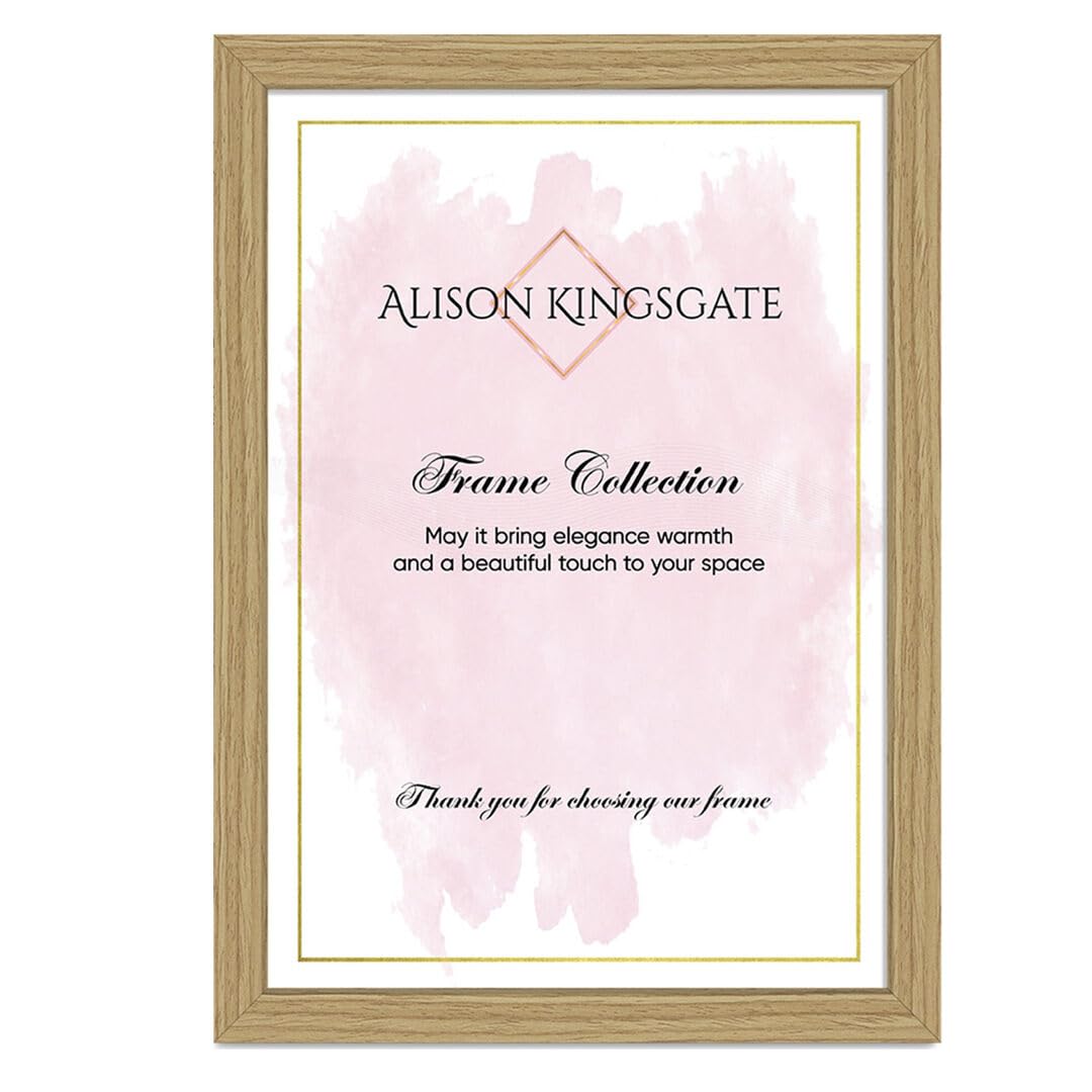 Alison Kingsgate Modern Light Oak Picture Frame for Photos - 100X90CM