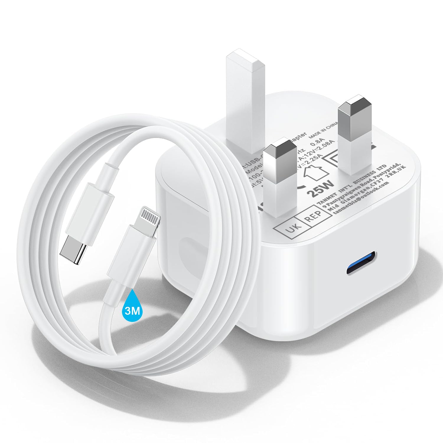iPhone 14 13 12 11 Charger,3M Long i Phonefast Apple Lightening Charger Cable and Plug USB C 20W Fast Charging for i Phone 14 Plus 14 Pro Max 12 Pro XS XR 8,iPad 7th 8th 9th 2021,Charge lead with Head