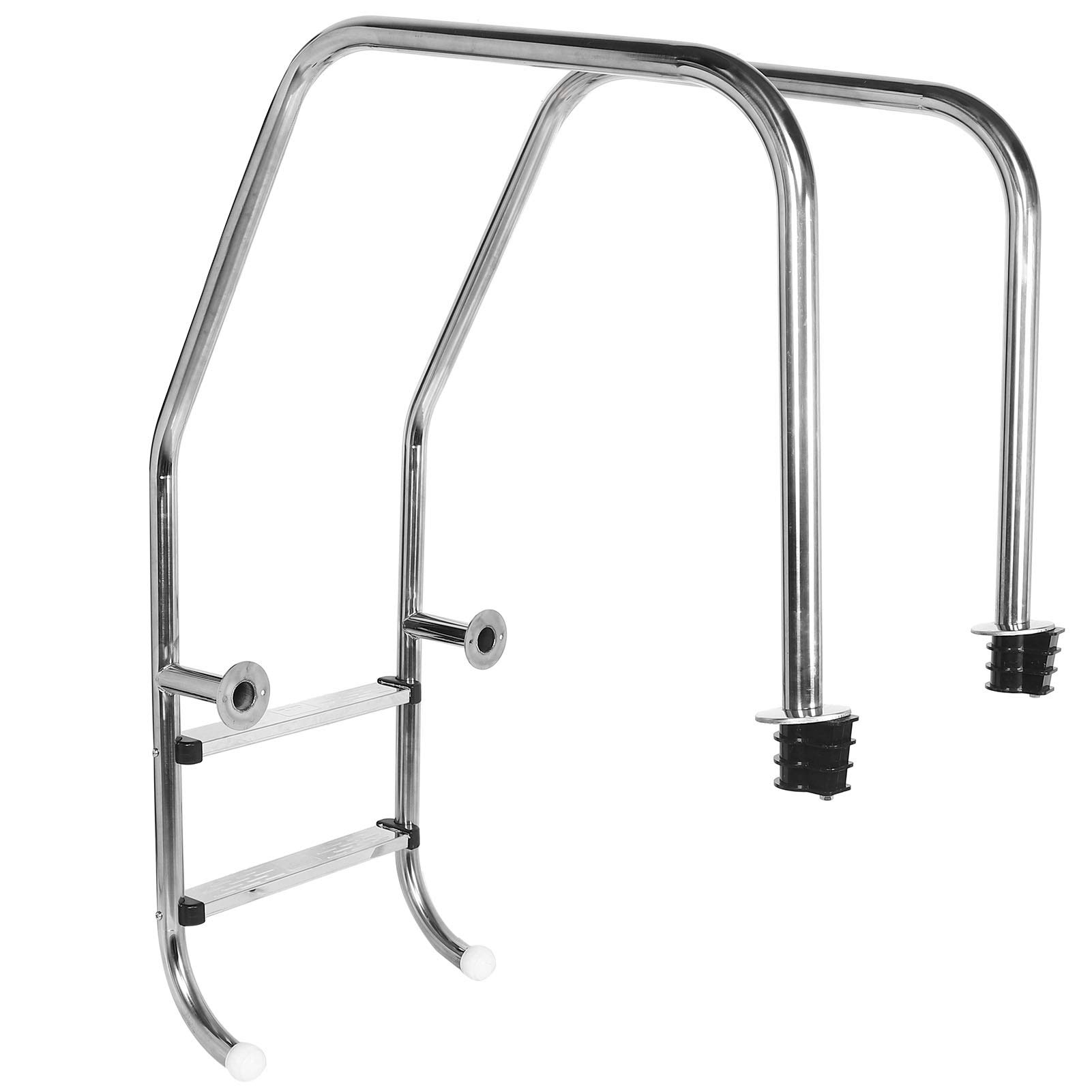 Échelle de Piscine avec 2 Pédales Accessoire d'échelles antidérapantes en Acier Inoxydable 304