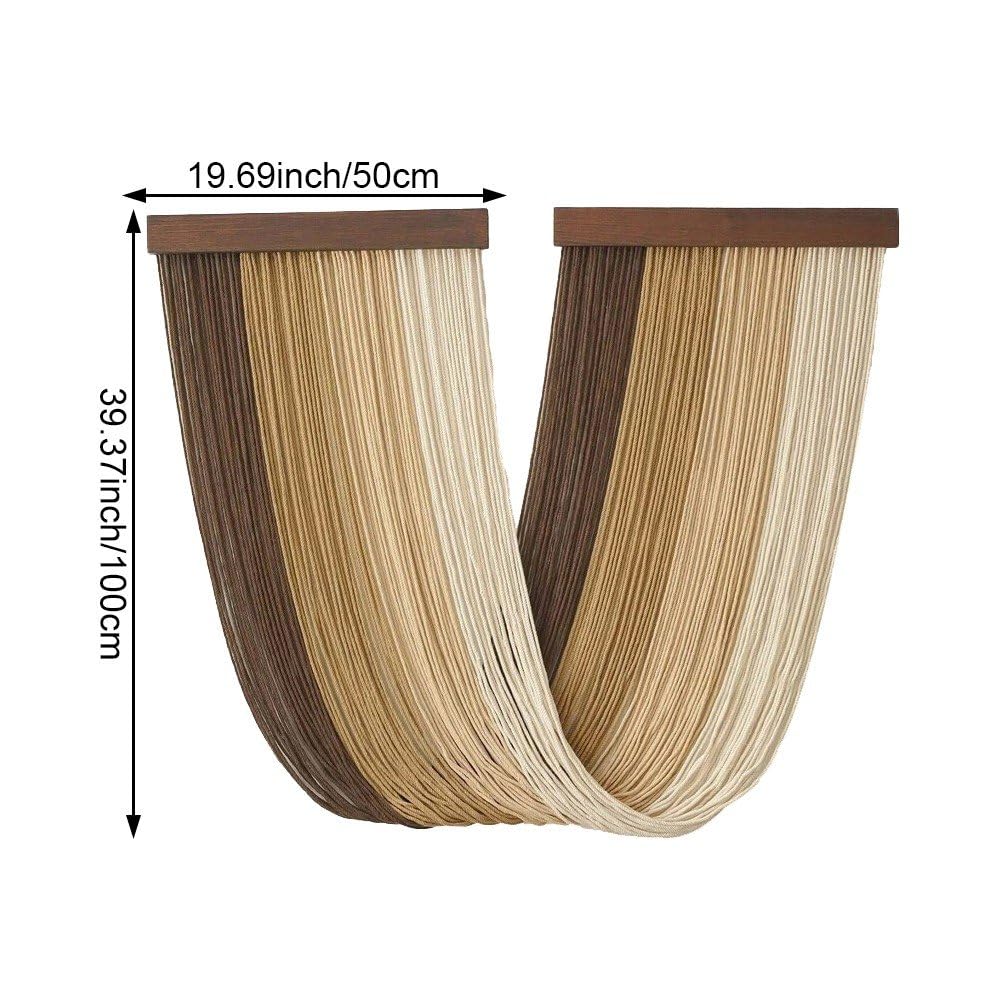 Colgante De Pared De Macramé, Decoración De Pared Grande De Macramé, Tapiz De Hilo De Borla Tejido Teñido Anudado, Arte De Pared, Decoración del Hogar para Dormitorio, Sala De Estar