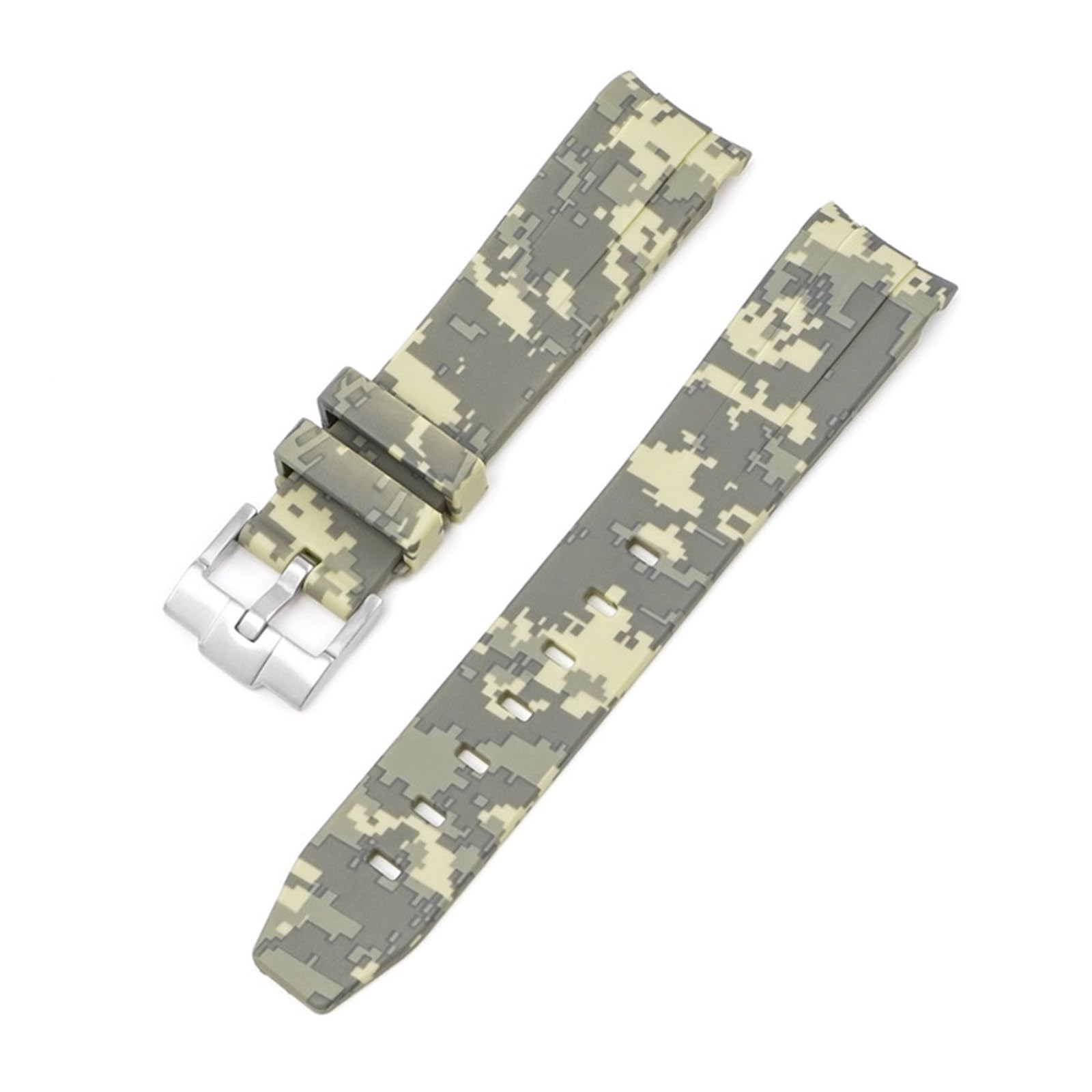 Bracelet caoutchouc fluor 20mm extrémité incurvée montre Submariner - 7