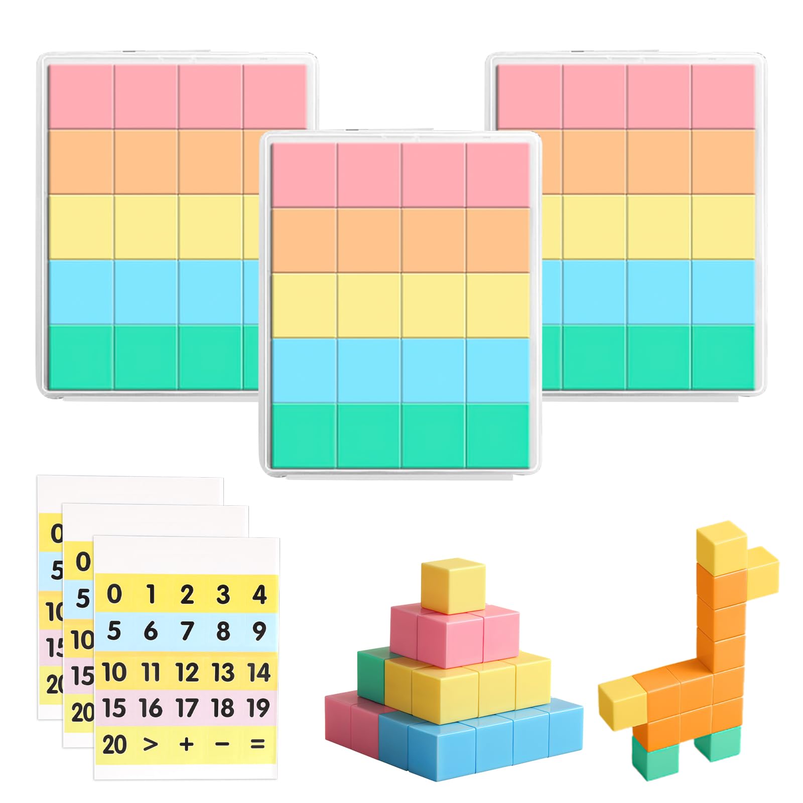 Blocs De Construction Magnétiques 60 Pièces - Jeu Éducatif Pour Enfants 3-7 Ans, Cubes Magnétiques Créatifs