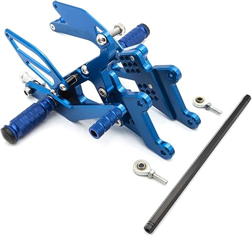 Miniatura 1 de Krace Juego de estriberas delanteras para motocicleta, reposapiés, pedales de cambio de freno, totalmente ajustables, apto para Yamaha YZF R6