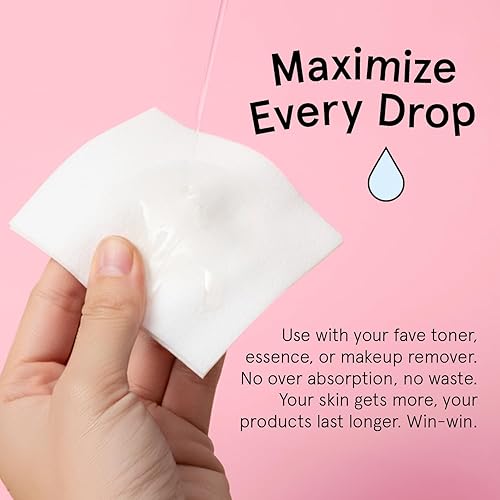 Miniatura 4 de grace & stella Almohadillas faciales para tóner, esencia y máscara de bricolaje (100 unidades) - Almohadillas removedoras de maquillaje suaves y sin