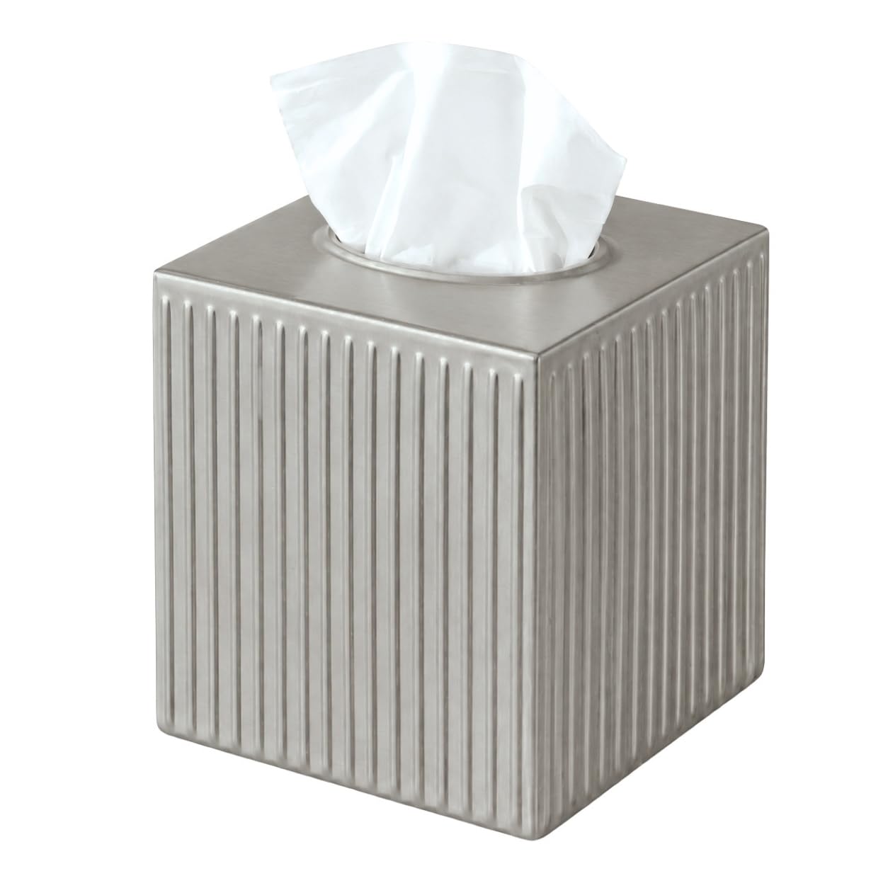 Brushed Gold Tissue Box Cover - Modern Bathroom Decor -11