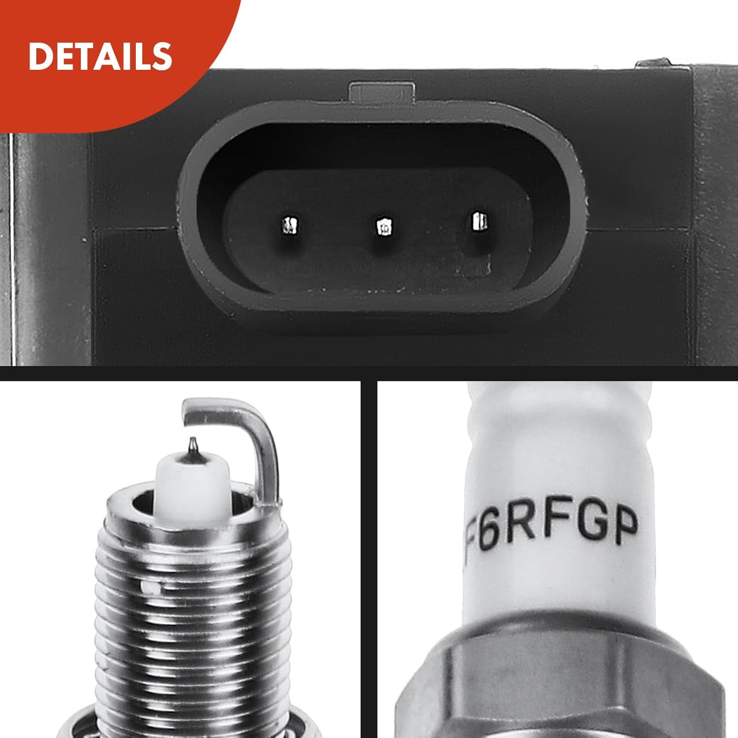 A-Premium Set of 4 Ignition Coil Pack and Iridium Spark Plugs Compatible with Jeep Compass 2007-2017 Patriot & Dodge Journey Avenger Caliber & Chrysler 200 Sebring