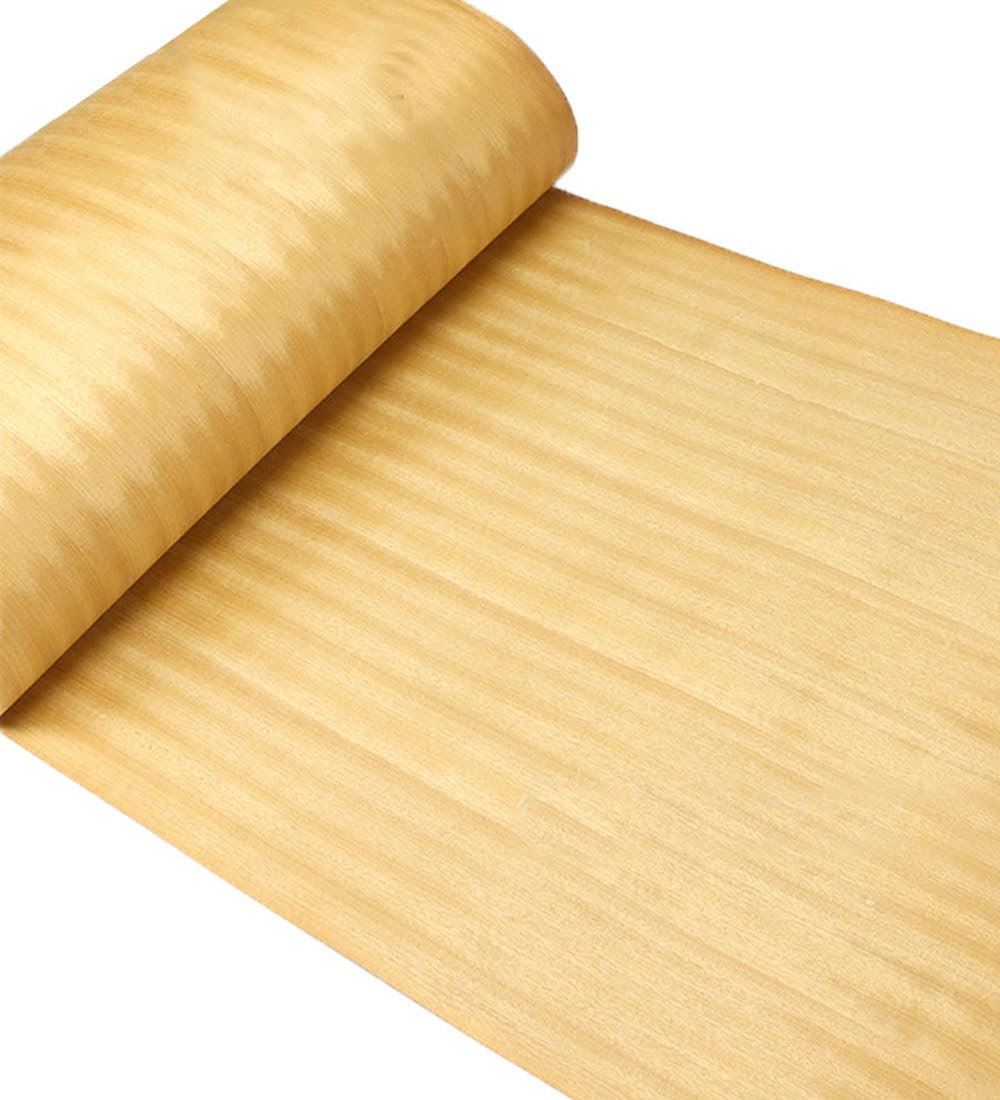 Natural Golden Thread Cypress Wood Veneer Sheets - Straight Grain, 23x98 Inch - Restoration Material for Speaker Renovation, DIY Handmade Wooden Sticker - Unfinished, Extra Wide