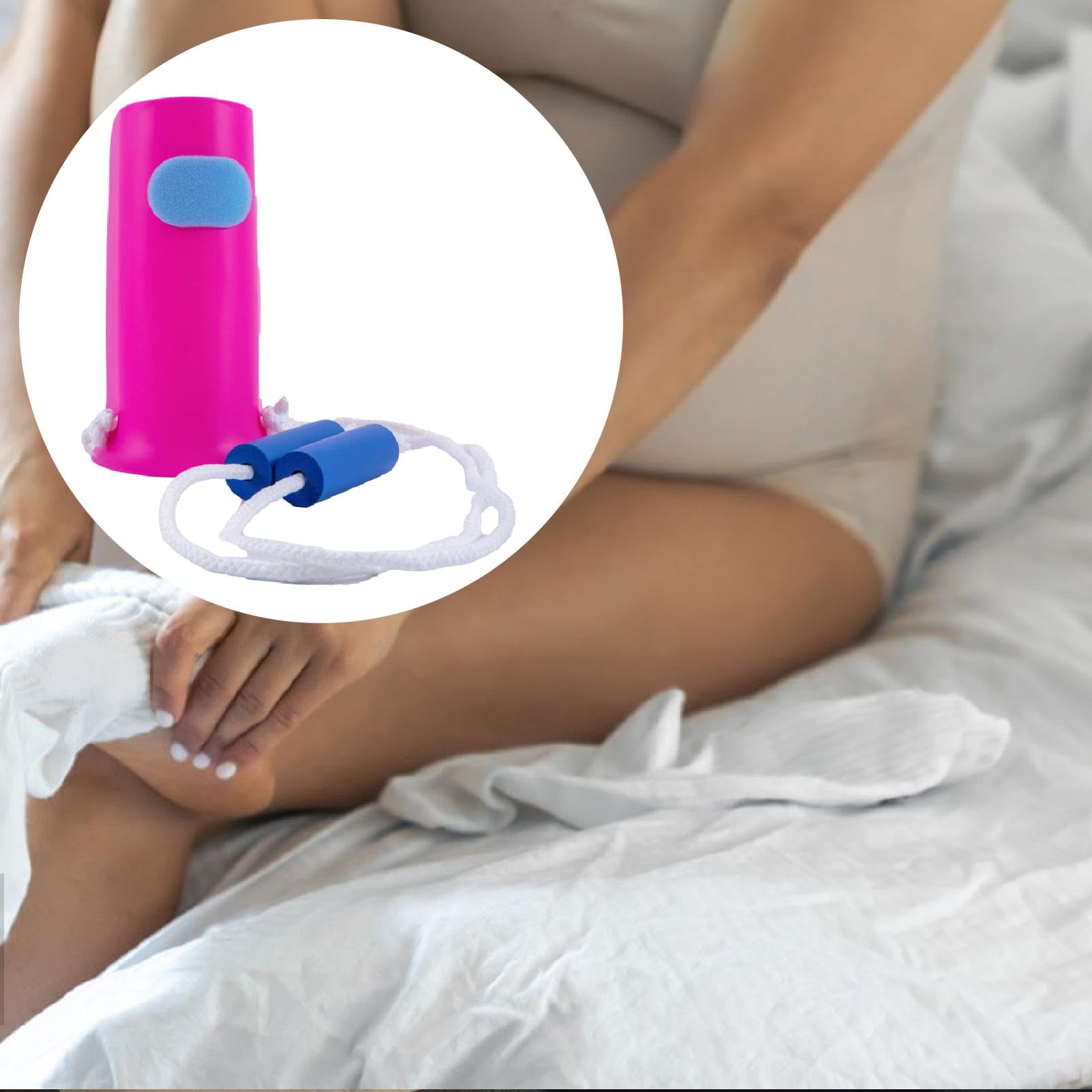 Enfile-chaussette Dispositif D'Assistance Aide à L'Habillage Outil D'Enfilage Appareil pour Chaussettes avec Cordon Réglable Adapté pour Les Femmes E