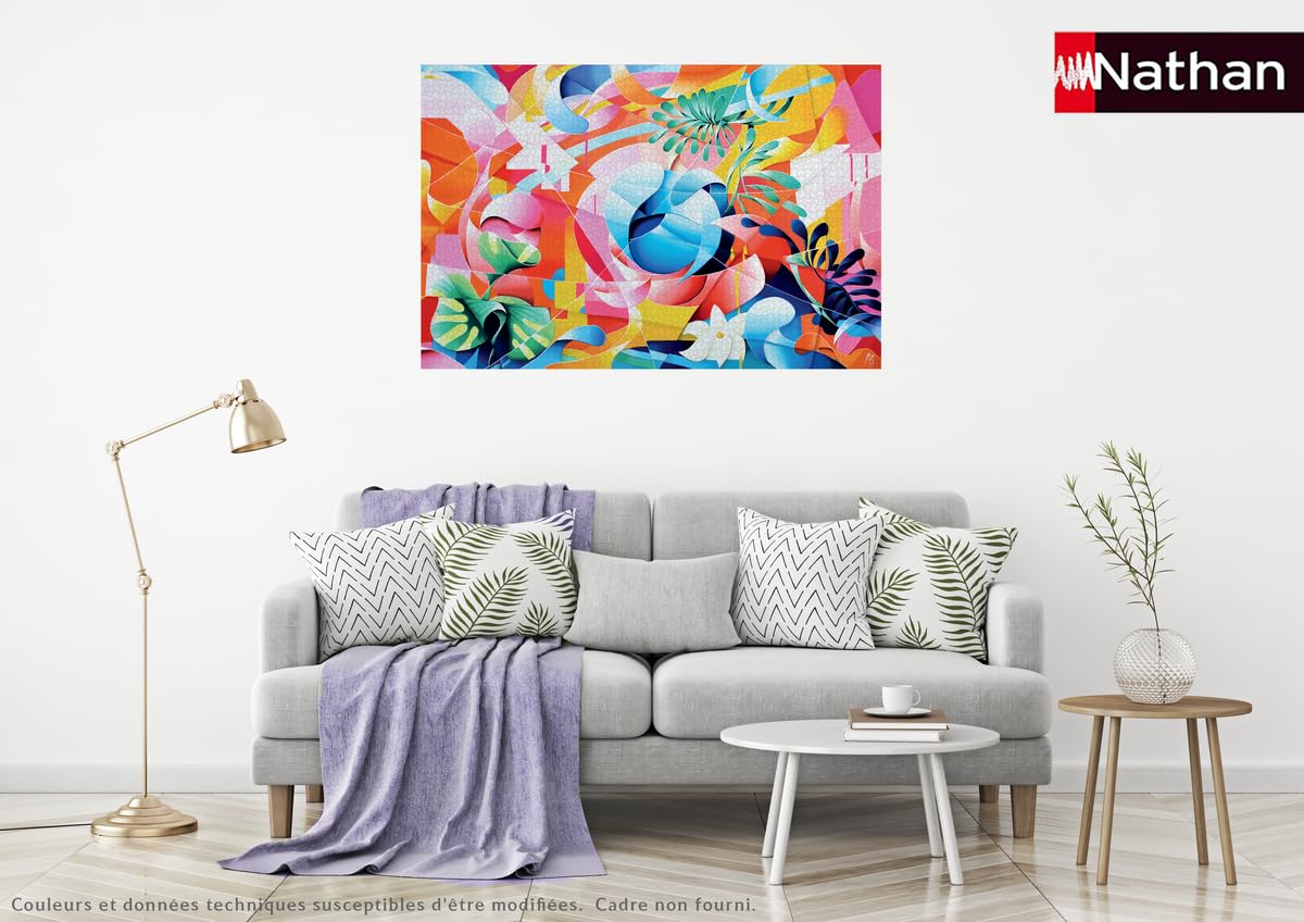Nathan - Puzzle 3000 pièces - Abstraction Végétale/Amaury Dubois - Adultes et Enfants dès 14 Ans - Puzzle de qualité supérieure - Encastrement Parfait - Collection Artiste - 12001550