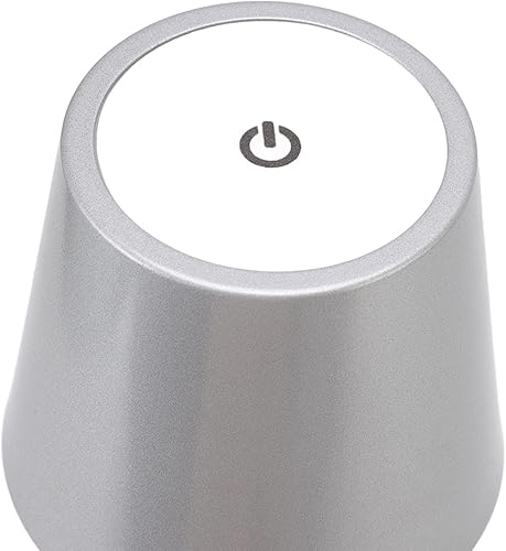 Miniatura 7 de TOPINCN, Alto brillo LED táctil regulable moderno simple, recargable inalámbrico para restaurante bar (plata)