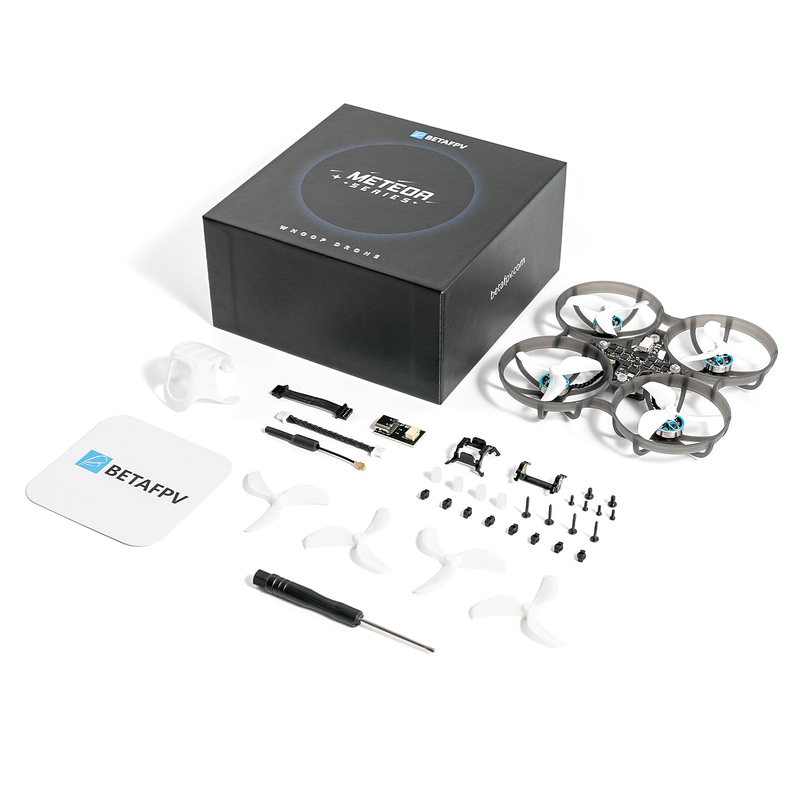BETAFPV Meteor75 Pro Brushless Whoop Quadcopter with Matrix 1S 3IN1 HD FC, 1102 22000KV Motor, 45mm 3-Blade Prop Compatible for O4 Air Unit for FPV Filmmakers Enthusiasts Flight Indoor Outdoor - PNP