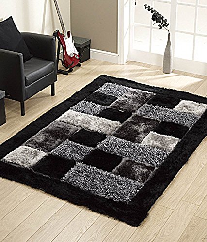 Dizen Star 4D Designer Polyester Shaggy Fur Carpets-- 4 x 6 feet