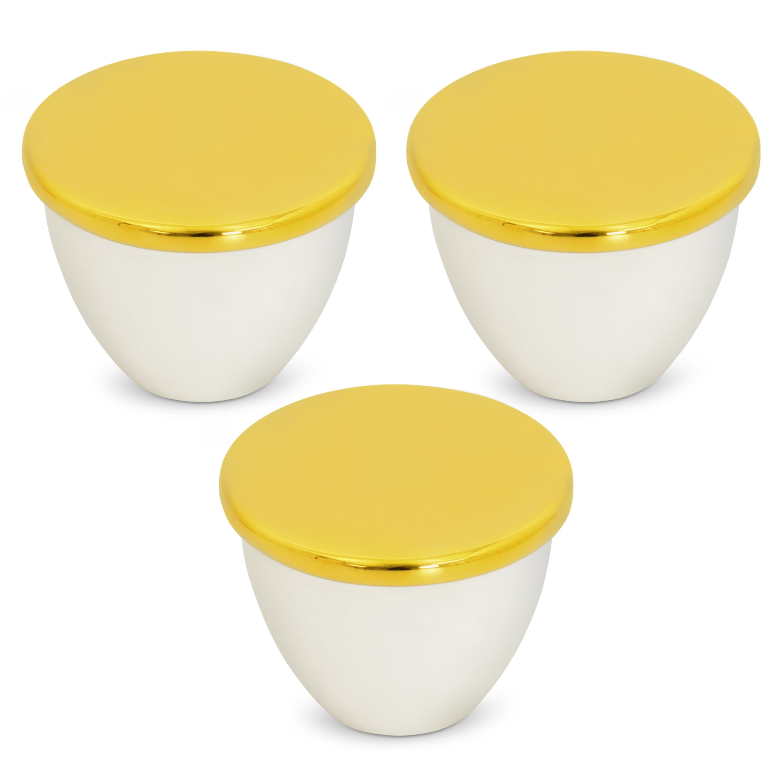 Plantex Knobs for Drawer/Drawer Knobs/Knobs for Cabinets/Pull-Push Knobs for Kitchen/Bedroom Drawer - Pack of 3 (Gold & White) (B0CZ3V2NB5) Amazon Price History, Amazon Price Tracker